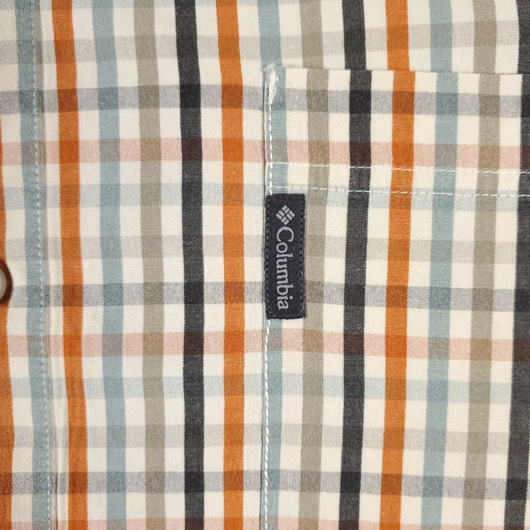 Vintage Columbia Casual Button-Up Shirt Mens 2XL Beige Check Long Sleeve Size US XXL / EU 58 / 5 - 2 Thumbnail