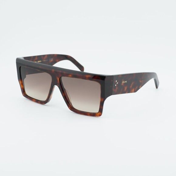 Celine Celine CL40092I 52F Sunglasses Havana Square Frame, Brown Size ONE SIZE - 1 Thumbnail