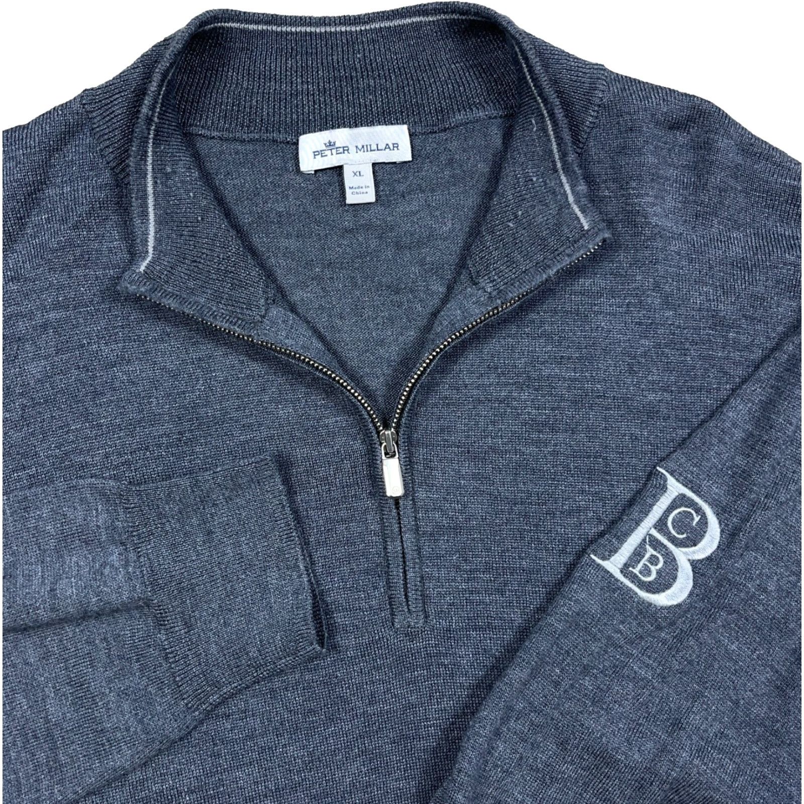 Peter Millar Peter Millar Sweater Men XL Gray Pullover Mock Neck Knit Wool Merino/Lyocell Casual, Travel, Business Sports - Regular Fit Size US XL / EU 56 / 4 - 2 Thumbnail