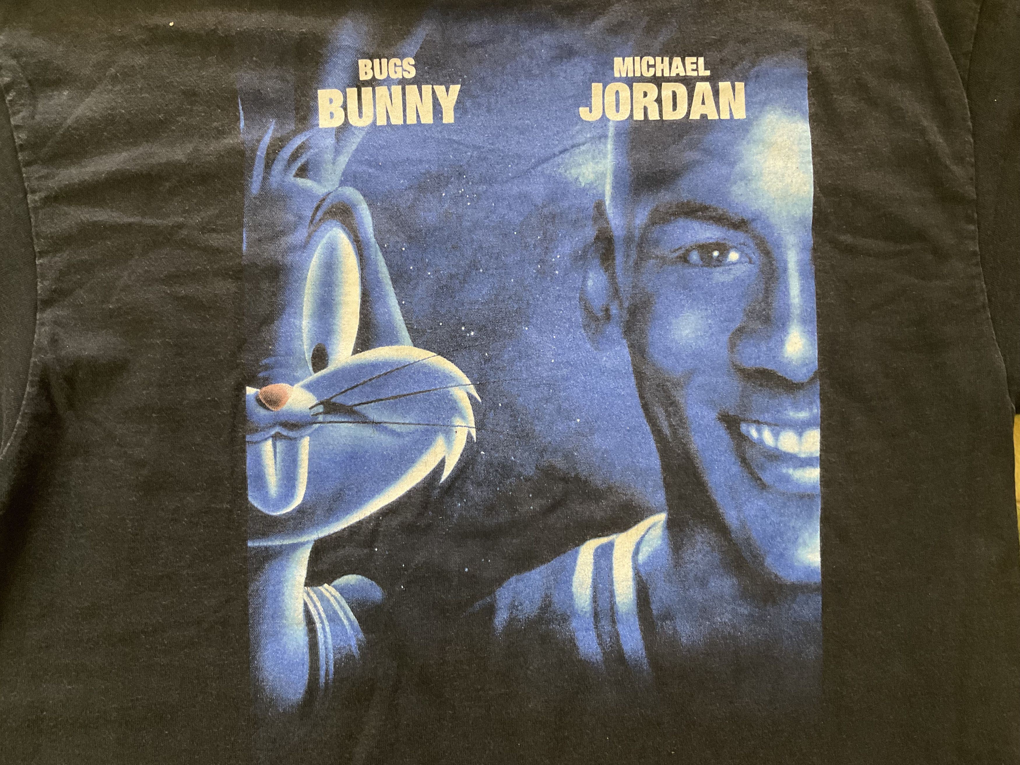 Warner Bros Vintage 1996 Space Jam Movie Promo T-Shirt Michael Jordan Size US M / EU 48-50 / 2 - 4 Thumbnail
