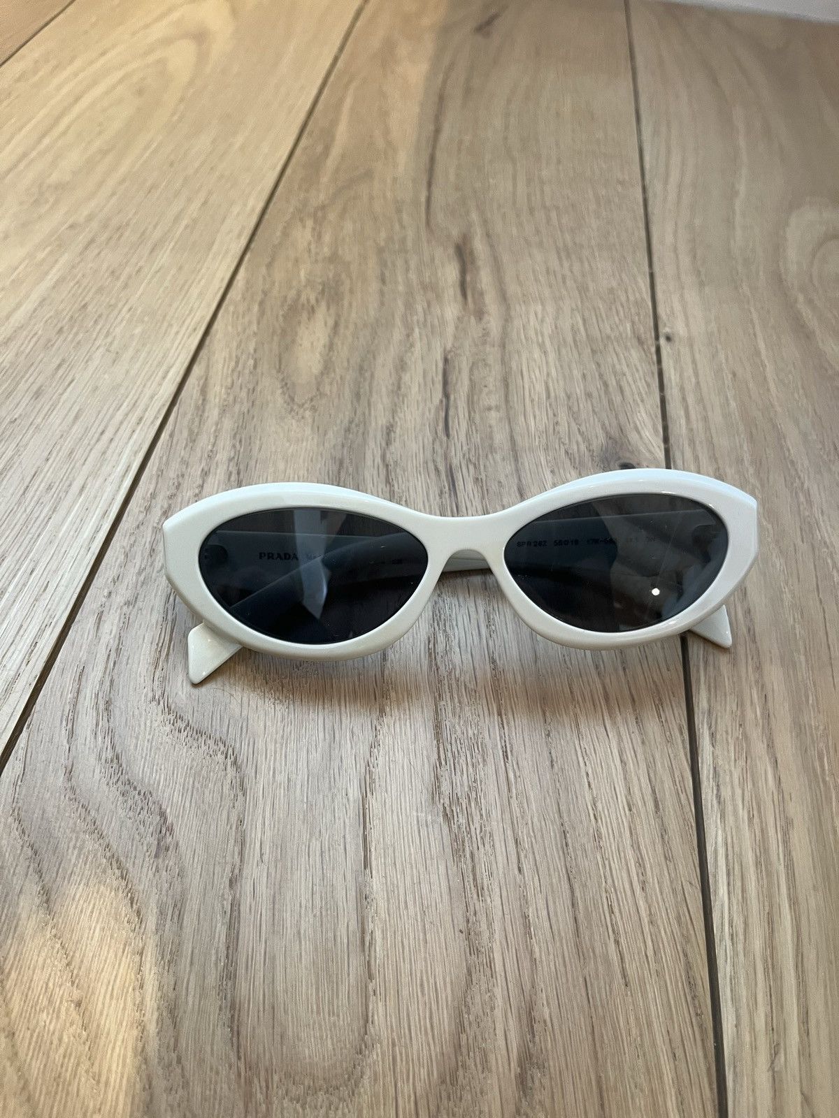 image of Small White Prada Sunglasses, Women's