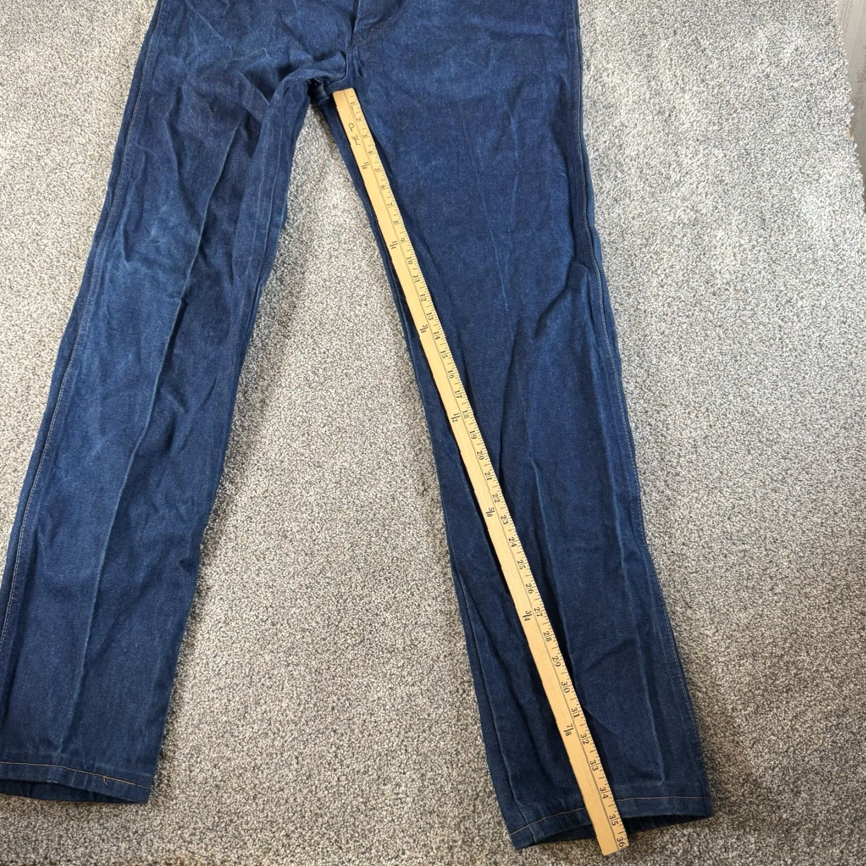 Wrangler VINTAGE Wrangler 36X35 Jeans Denim Blue Mens Regular Wide Straight Cowboy Western Workwear 90s 13MWZ Rodeo Cowboy Cut Pockets 90s Theme Size US 36 / EU 52 - 2 Thumbnail
