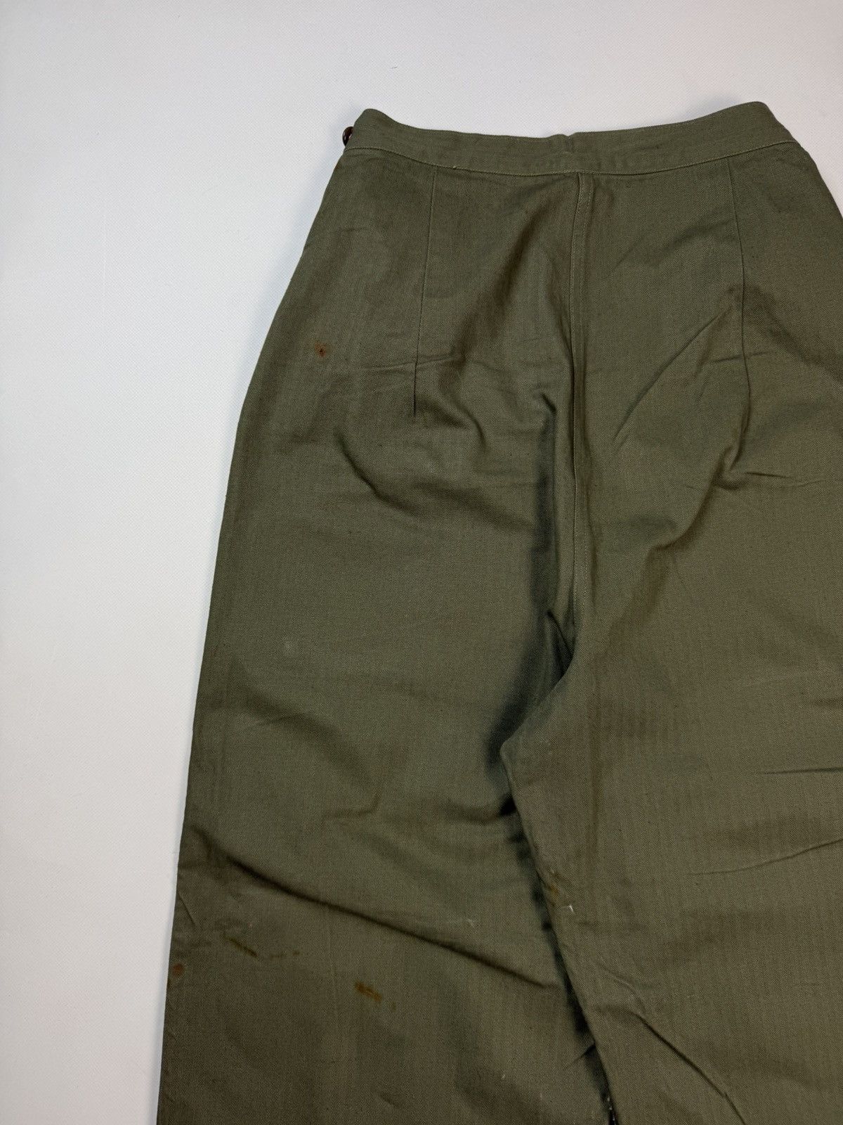 Vintage Original WW2 US Army Corps HBT Herringbone Twill Slack Pants Size 27" / US 4 / IT 40 - 19 Thumbnail