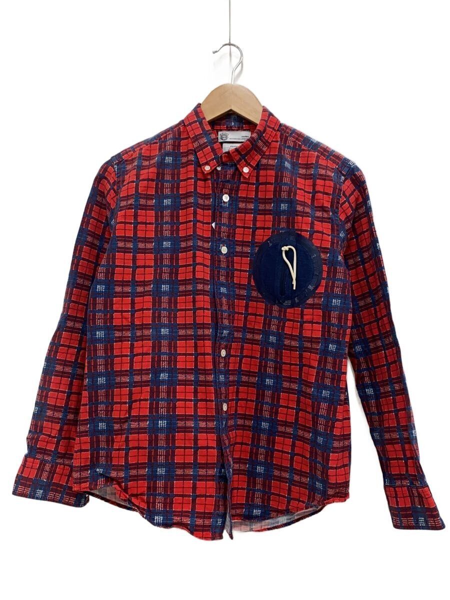 Visvim Red Cotton Long Sleeve Shirt Size US S / EU 44-46 / 1 - 1 Thumbnail