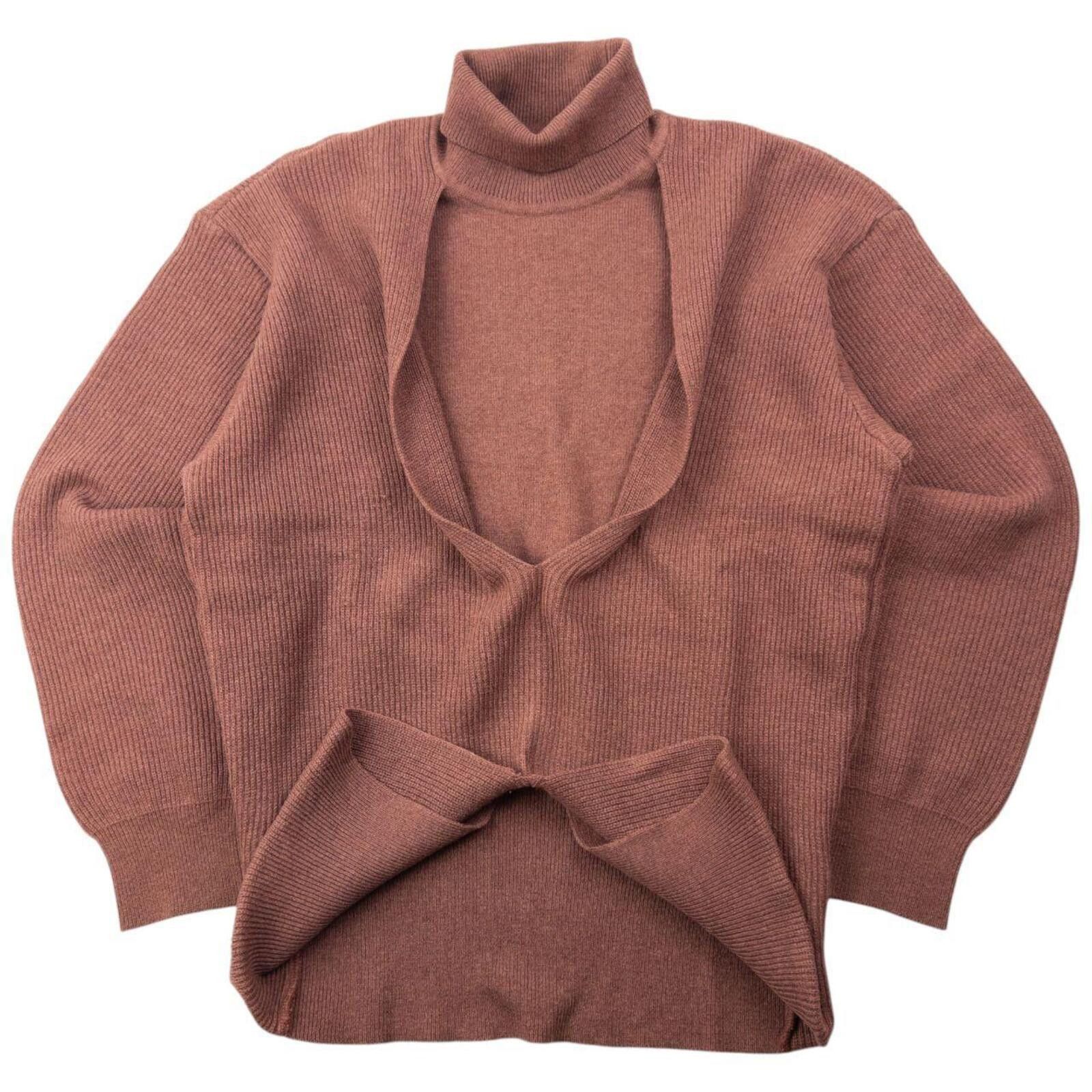 Issey Miyake Vintage 2000s Issey Miyake Layered Turtleneck Wool Jumper M Size US M / EU 48-50 / 2 - 1 Thumbnail