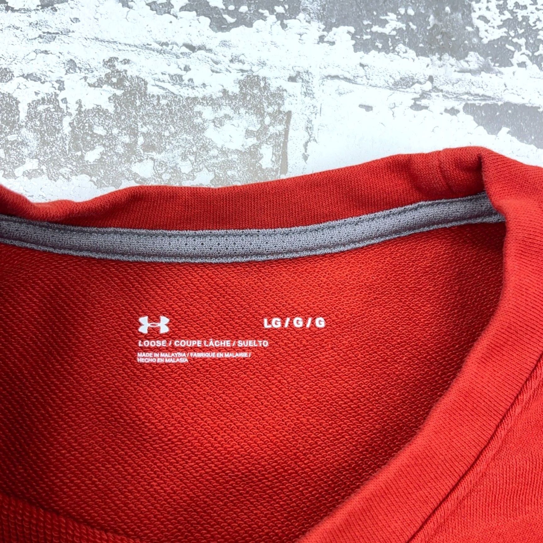 Under Armour Under Armour Sweatshirt Men L Orange Crew Neck Pullover Size US L / EU 52-54 / 3 - 4 Thumbnail