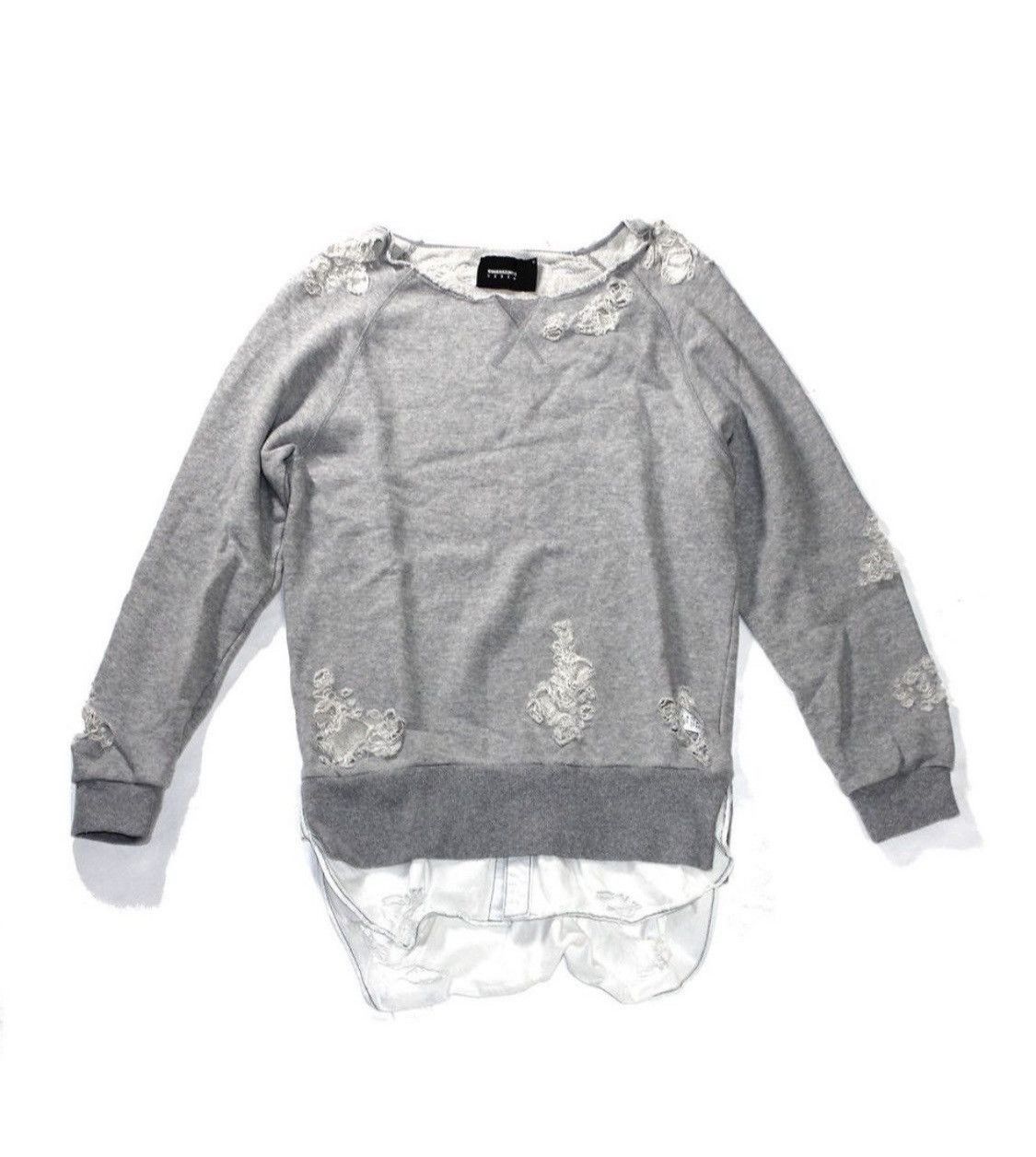 Maison MIHARA YASUHIRO MIHARA YASUHIRO Grey distressed long sleeve sweatshirt Size XS / US 0-2 / IT 36-38 - 3 Thumbnail