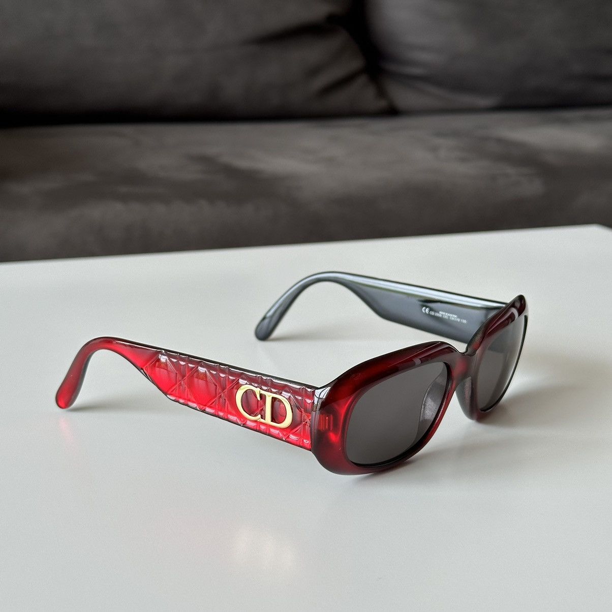 Christian Dior Monsieur DIOR Red Big Logo CD Cannage Sunglasses Vintage CD 2006 Size ONE SIZE - 4 Thumbnail