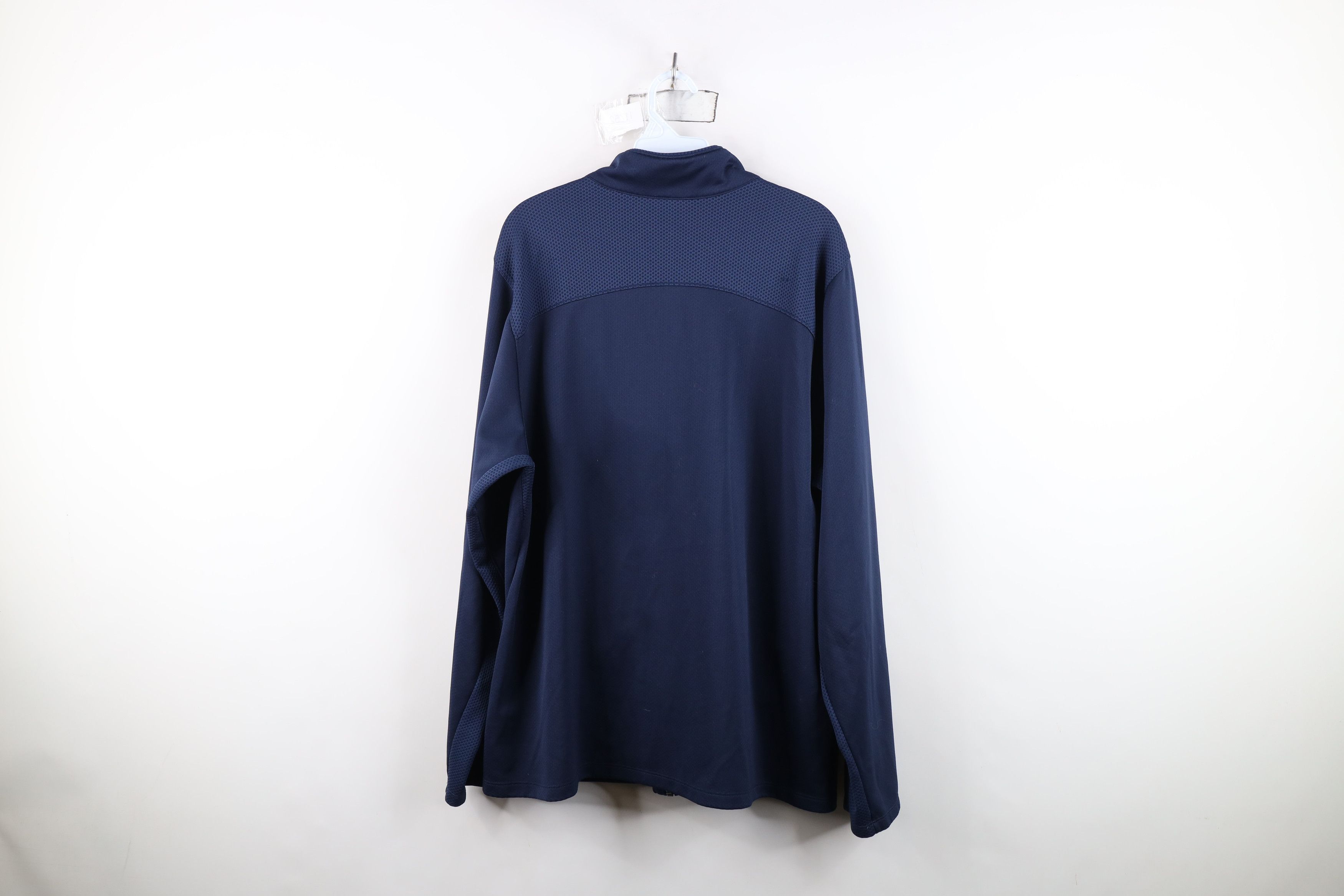 Nike Vintage Nike Mini Swoosh Thermal Knit Full Zip Jacket Blue Size US XL / EU 56 / 4 - 12 Thumbnail