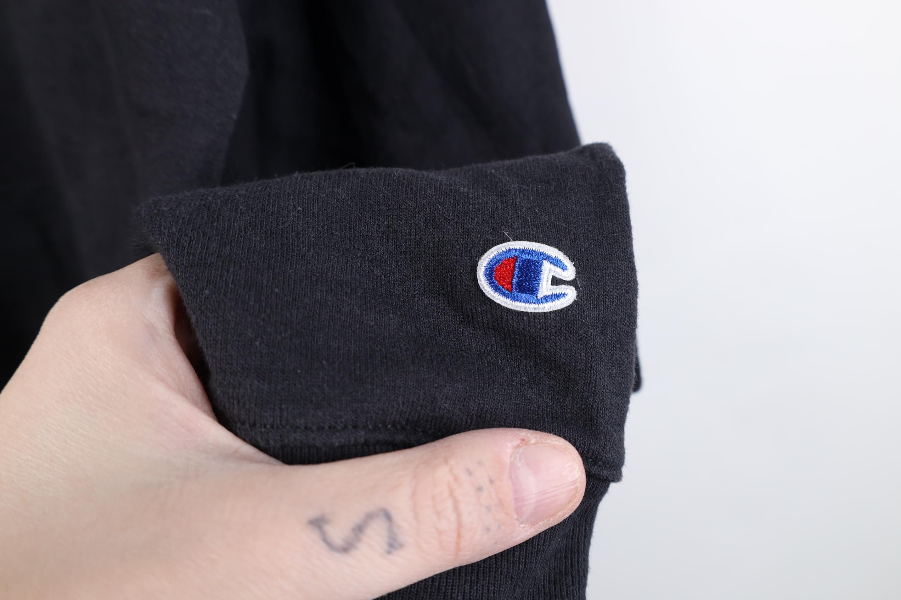 Champion Vintage Y2K Champion Spell Out French Terry Sweatshirt Black Size S / US 4 / IT 40 - 4 Thumbnail