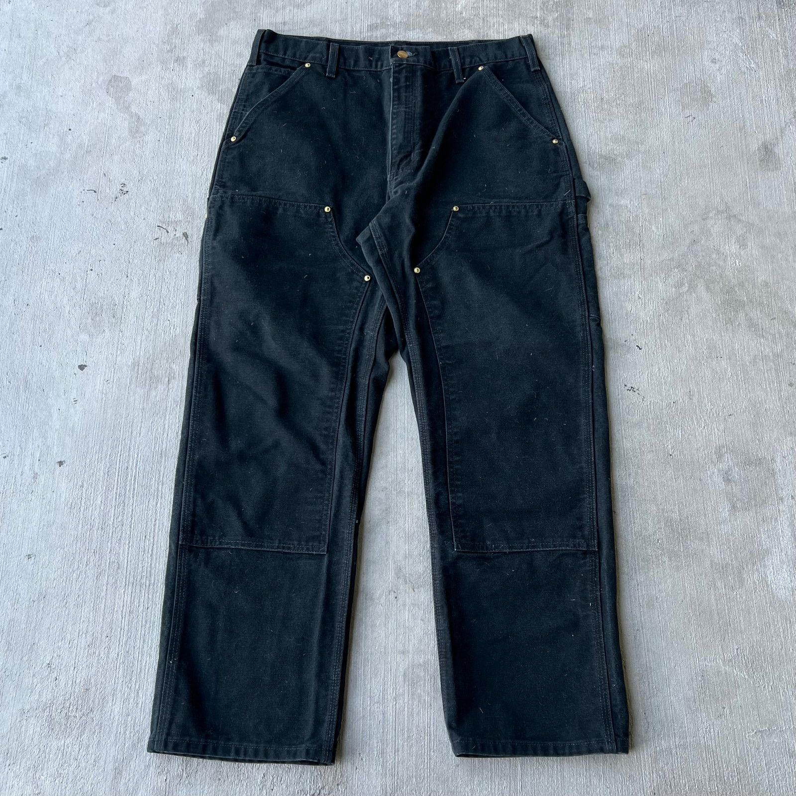 Carhartt × Vintage Carhartt black double knee work wear carpenter pants Size US 33 - 1 Thumbnail