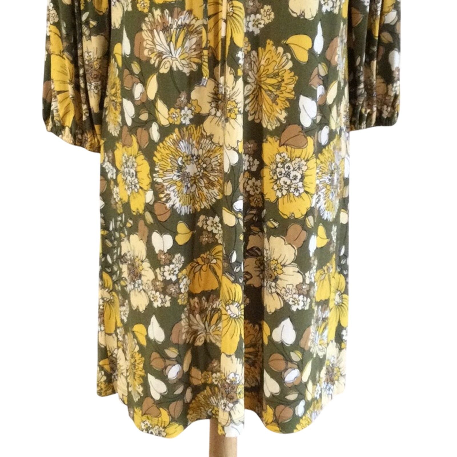 Tommy Hilfiger Tommy Hilfiger Floral Sheath Tie Neck Peplum Sleeve Dress 16 Size XXL / US 16-18 / IT 52-54 - 3 Thumbnail
