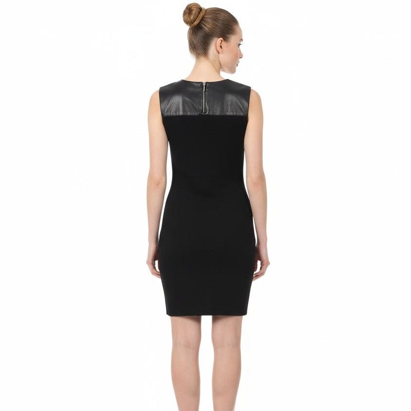 Dolce & Gabbana Dolce & Gabbana Black Leather Accent Mini Dress, XS/US2/T38 Size XS / US 0-2 / IT 36-38 - 5 Thumbnail
