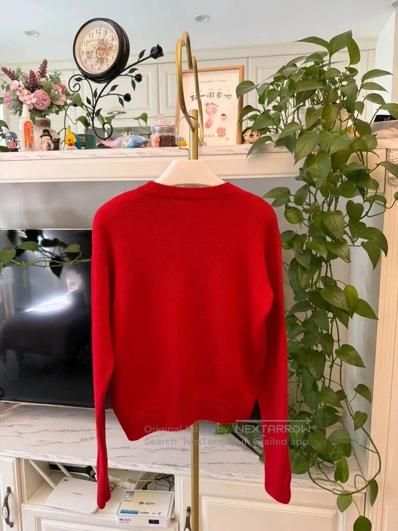 Miu Miu Red Miu Miu Wool Sweater for Sale-yf. Size US M / EU 48-50 / 2 - 6 Thumbnail