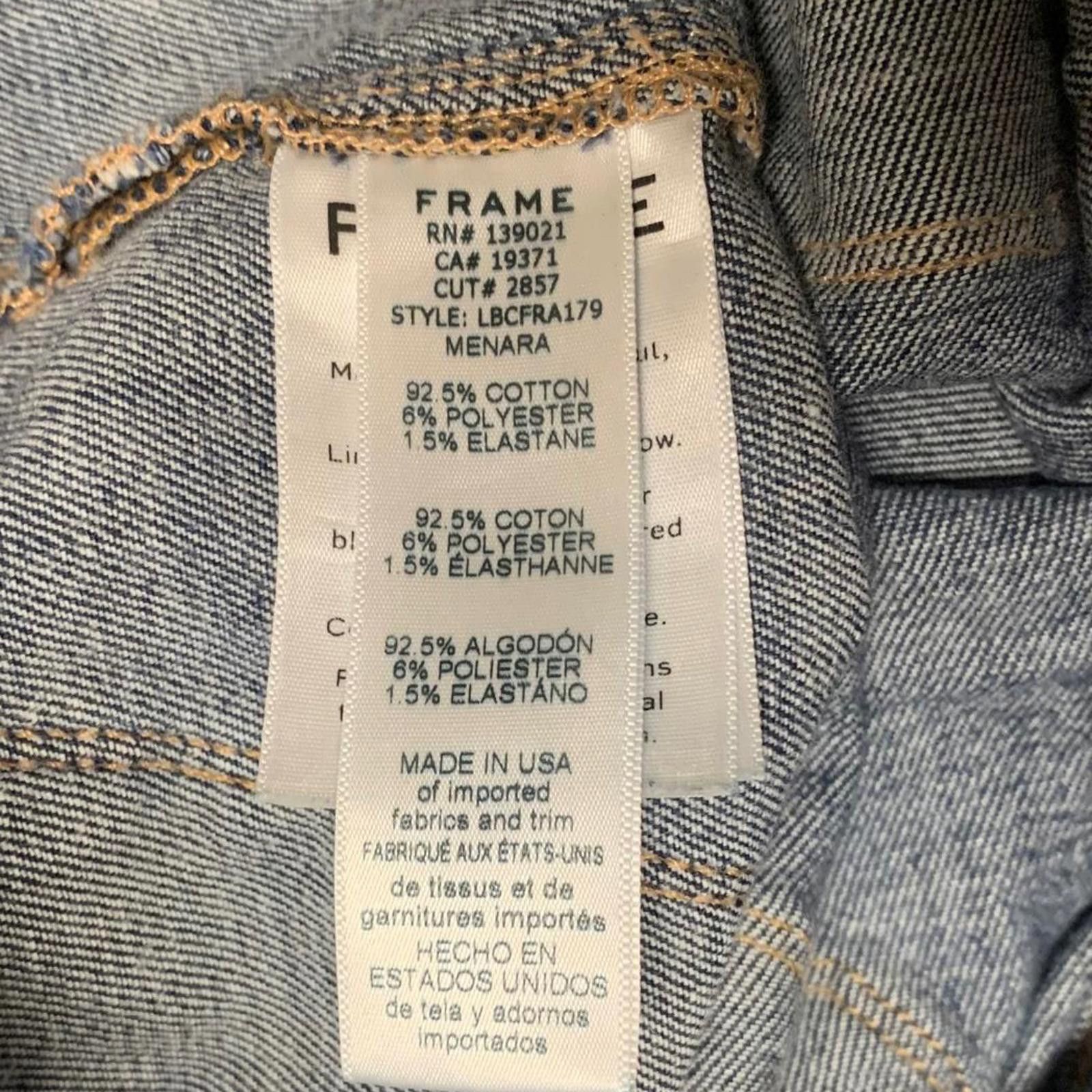 Frame FRAME Le Bardot Crop Flare Jeans Women 23 UK 4 Blue Denim Size 23" - 11 Thumbnail