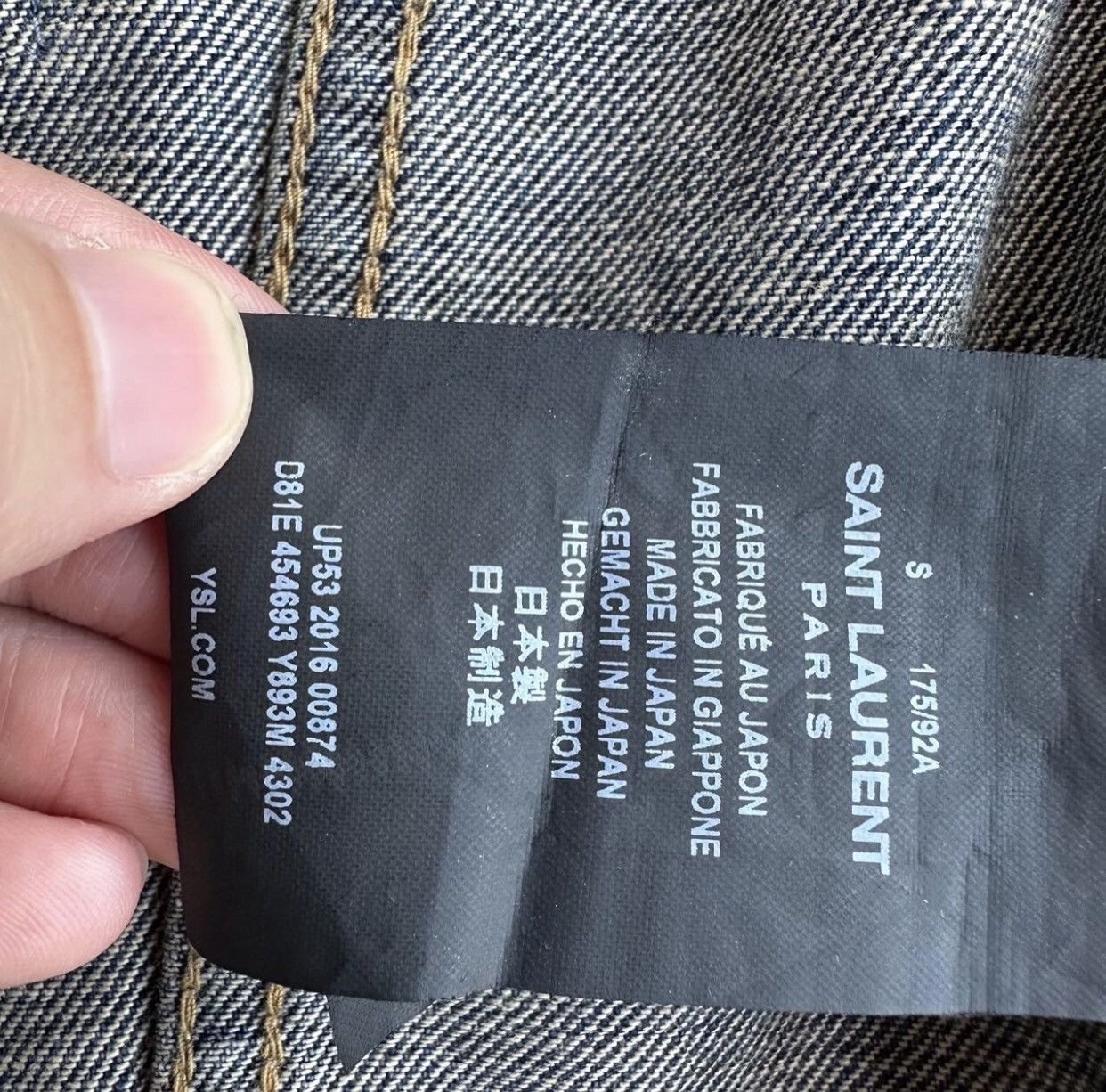Saint Laurent Paris × Yves Saint Laurent SAINT LAURENT limited edition shark denim jacket 2412- Size US S / EU 44-46 / 1 - 6 Thumbnail