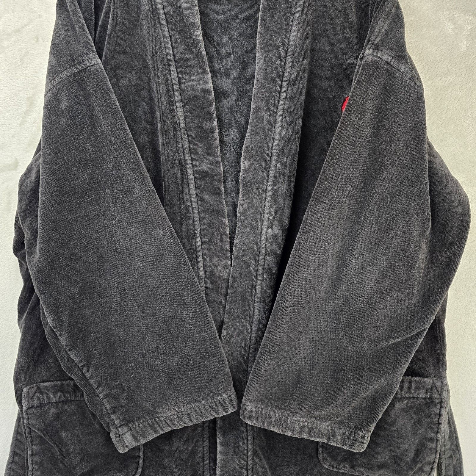 Polo Ralph Lauren Polo Ralph Lauren Bath Robe Mens L/XL Black Terry Pockets Size ONE SIZE - 6 Thumbnail