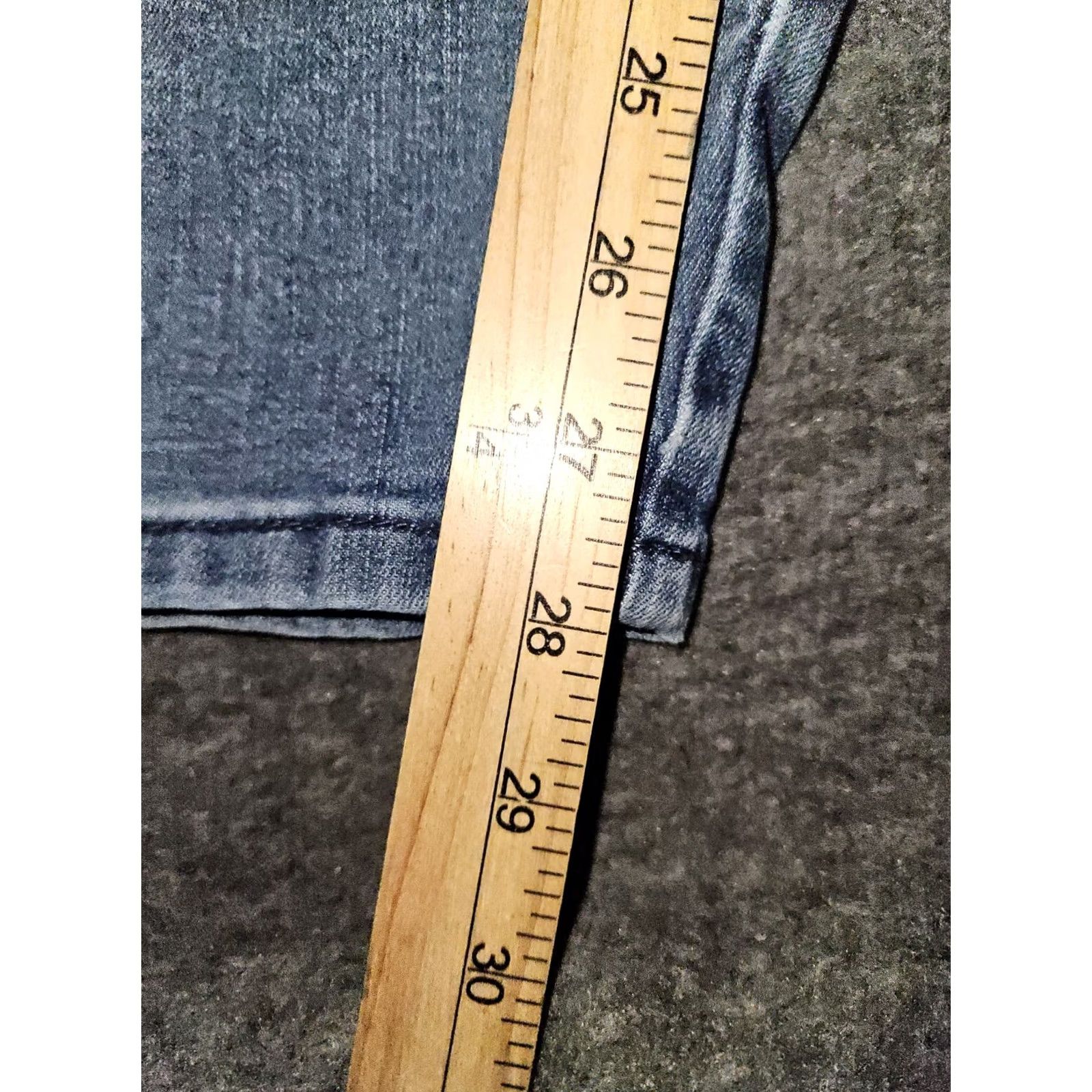 Vintage Judy Blue Jeans Women's 16W High Rise Ankle Stretch Denim Blue Solid 28" Inseam Regular Size 33" Waist Size 38" / US 16 / IT 52 - 6 Thumbnail