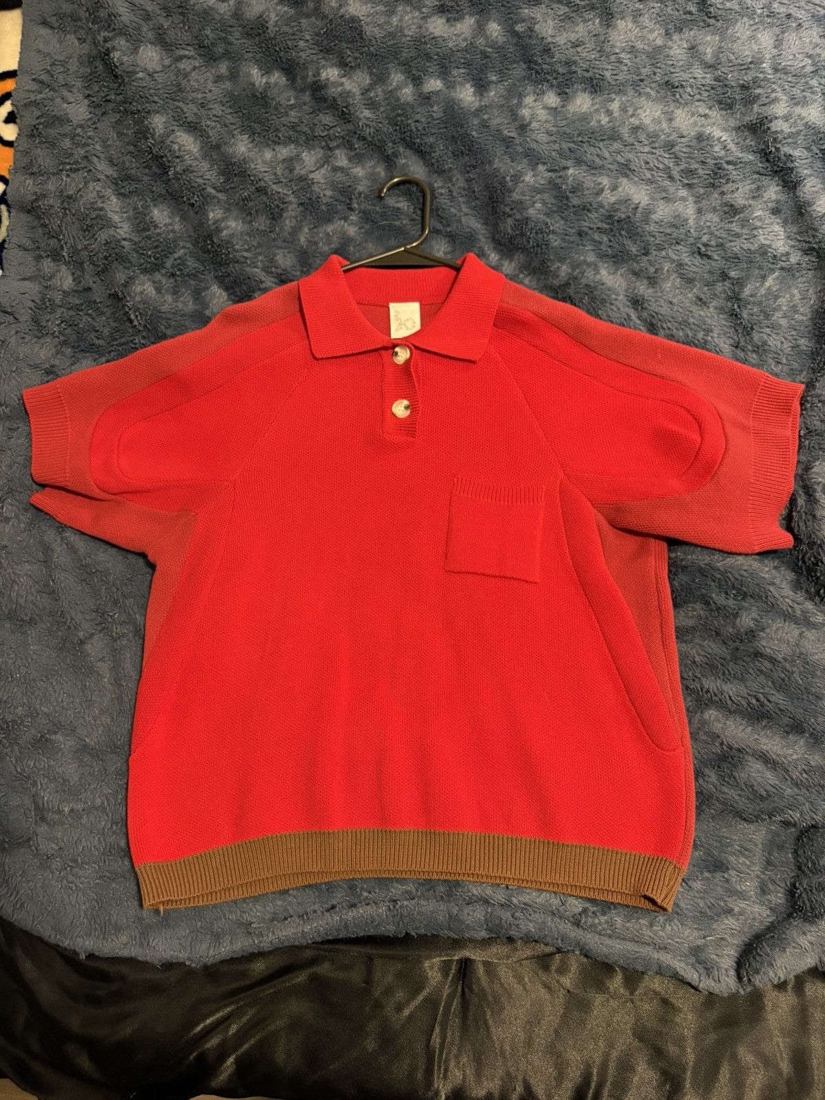 Bad Son Bad Son Red knit Polo Size US S / EU 44-46 / 1 - 1 Thumbnail