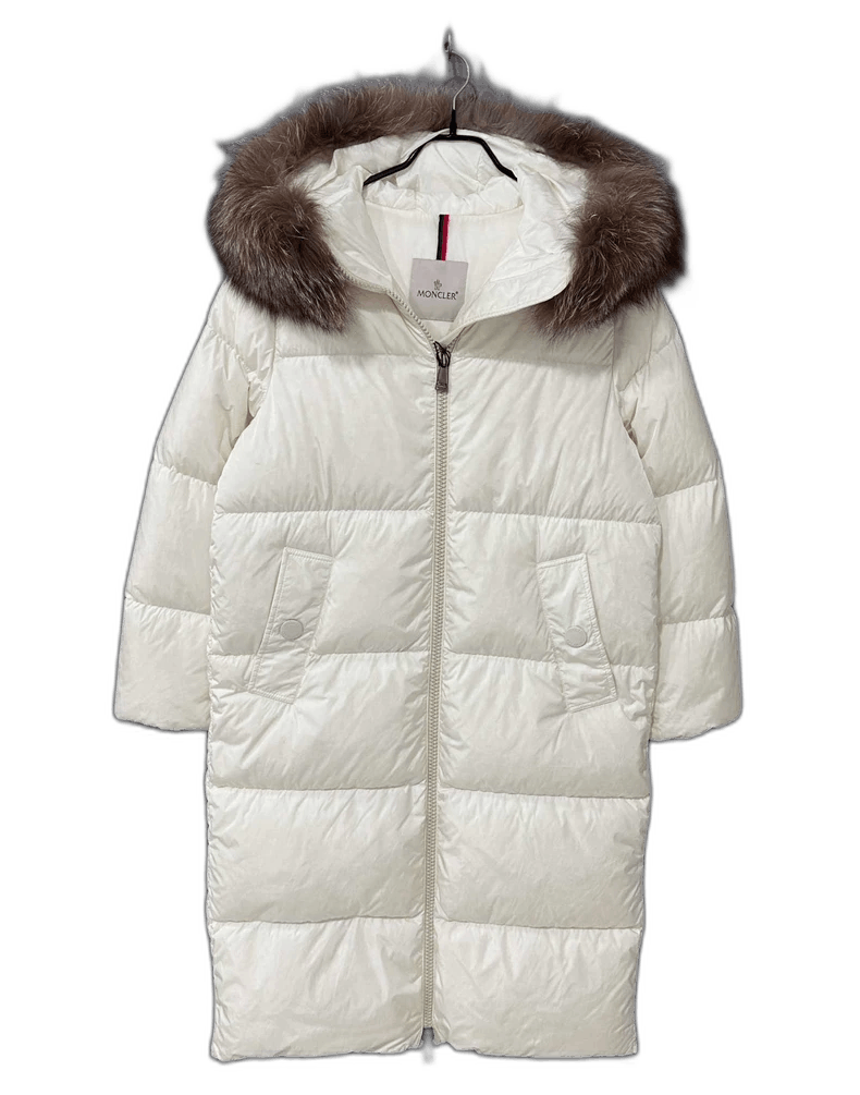 Moncler Long Puffer Coat with Fox Fur Hood Size L / US 10 / IT 46 - 1 Thumbnail