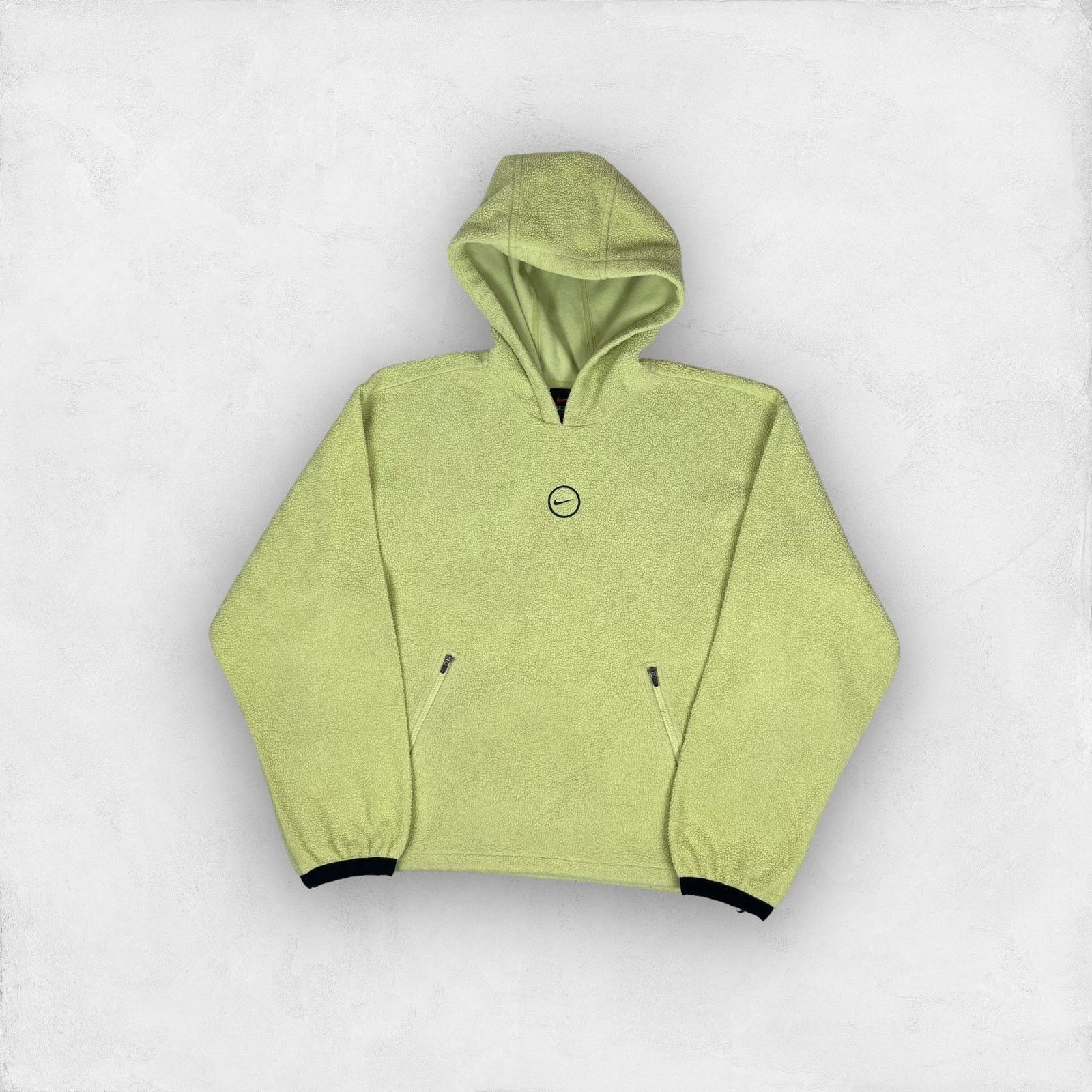 Nike × Vintage Nike Womens Green Long Sleeve Fleece Pullover Hoodie S (4-6) Size S / US 4 / IT 40 - 1 Thumbnail