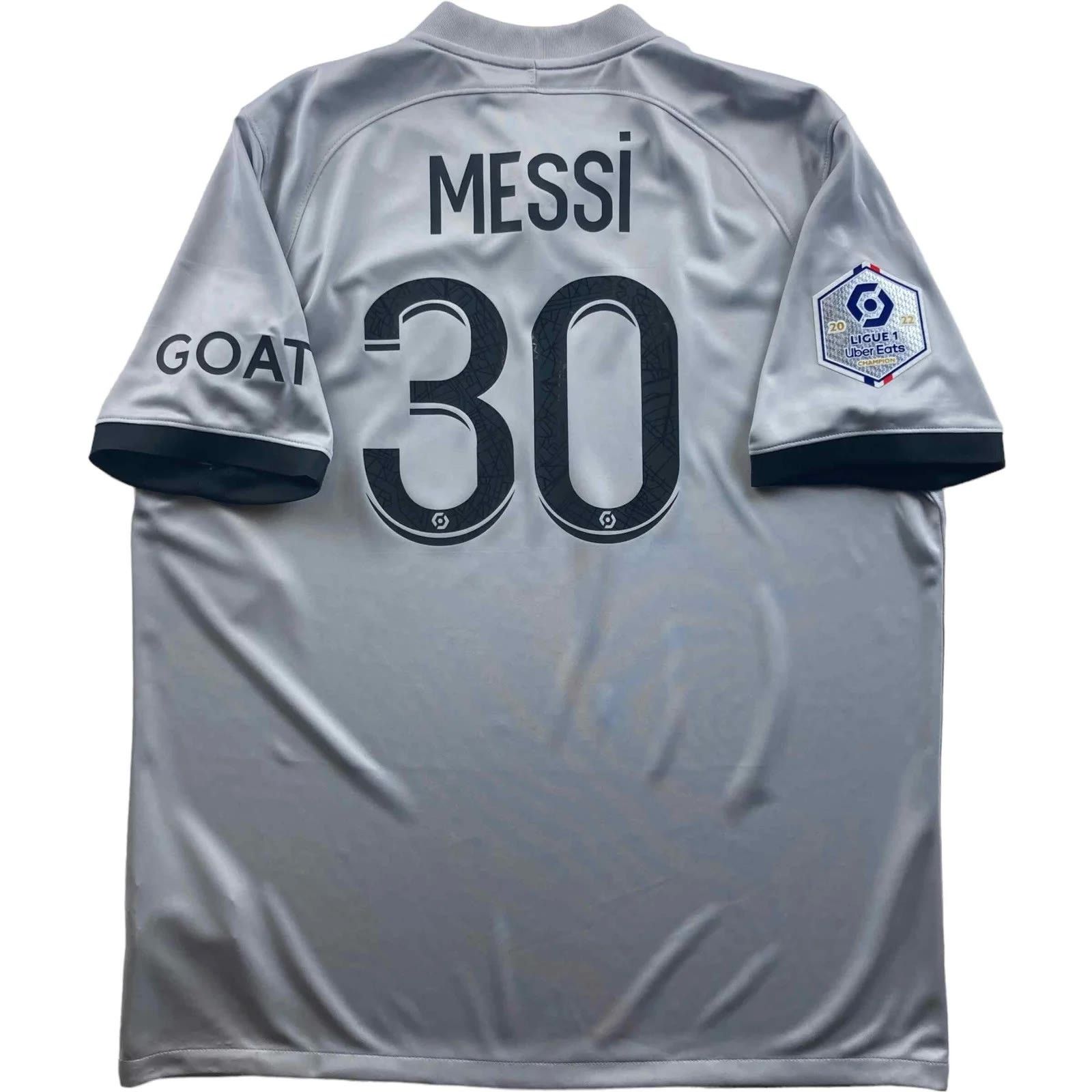 Messi PSG Youth Large Jersey shops #30 W-Shorts. Goat Logo on sleeve. Brand New W-Tags