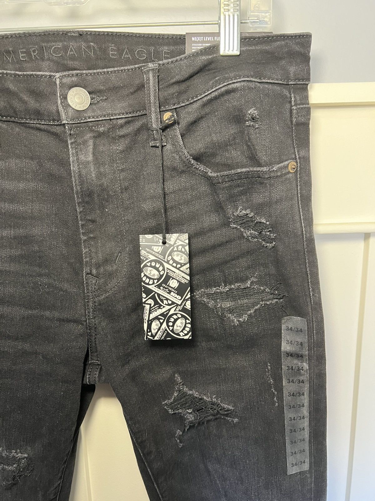 Lil Wayne Young Money Entert X American Eagle distressed stacked jeans Size US 34 / EU 50 - 6 Thumbnail
