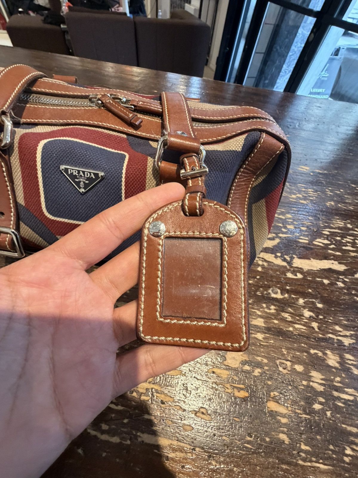 Prada Prada Geometric Canvas & Leather Doctor Bag ✨ Size ONE SIZE - 4 Thumbnail