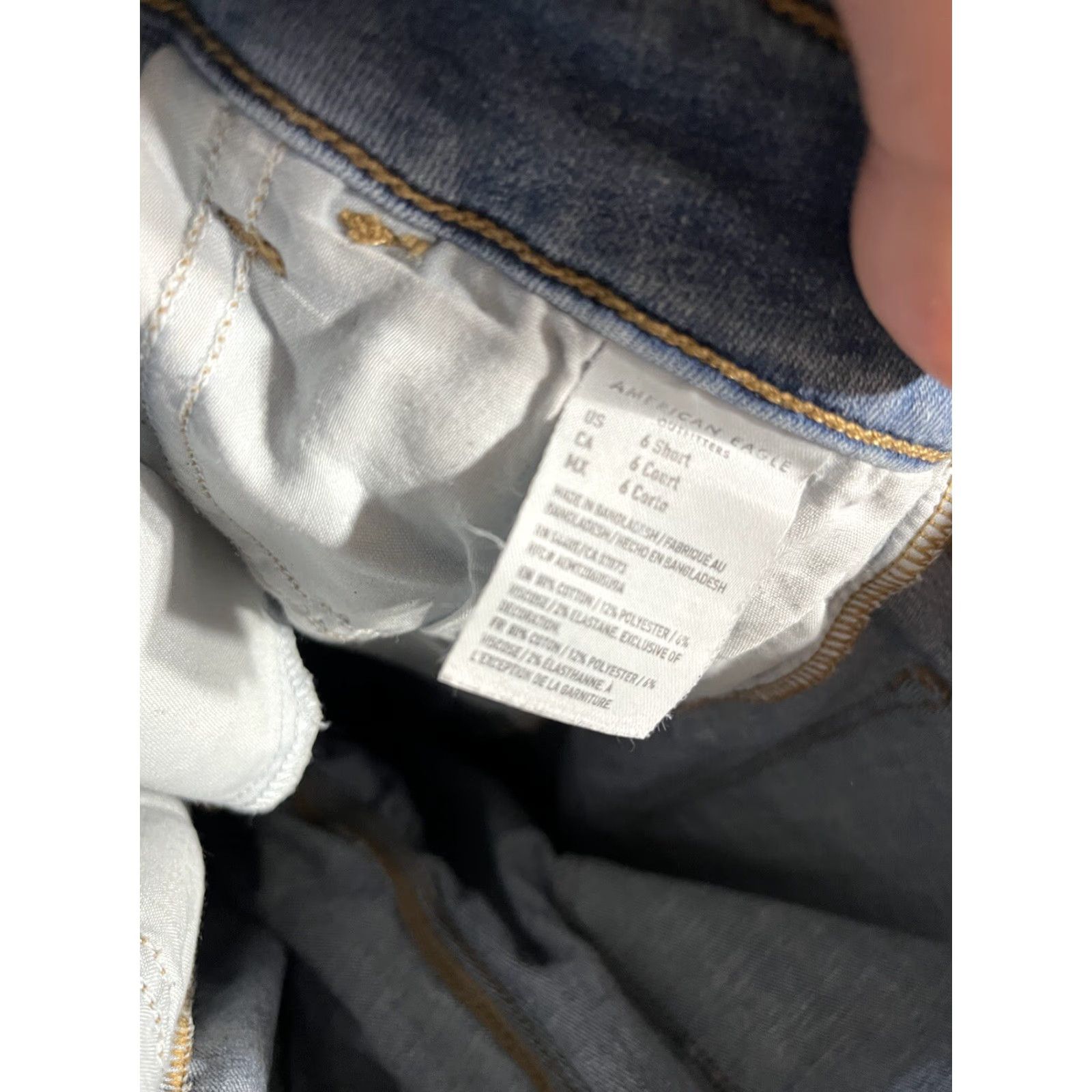 American Eagle Outfitters American Eagle Blue Next Level Stretch Jegging Pants Size 6 Short Distressed Jeans Womens Size 28" / US 6 / IT 42 - 6 Thumbnail