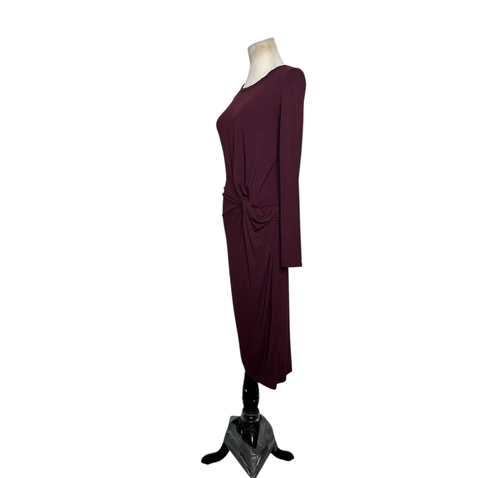 Topshop Topshop burgundy long sleeves front twist midi dress size 2 Size XS / US 0-2 / IT 36-38 - 8 Thumbnail