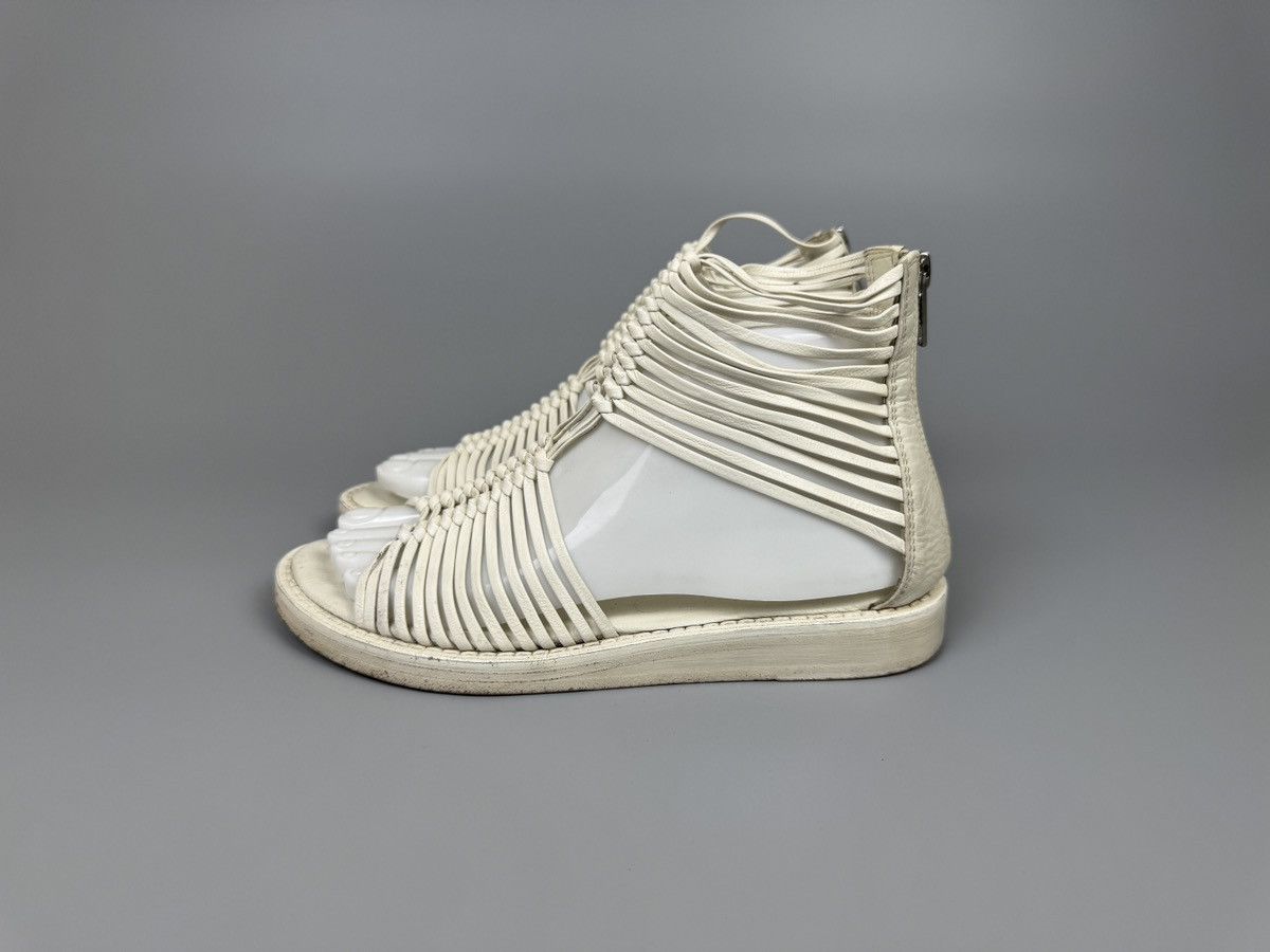 Ann Demeulemeester Ann Demeulemeester - White Braided Gladiator Sandals Size US 6 / IT 36 - 6 Thumbnail