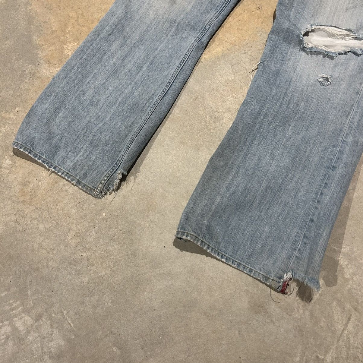Guess × Vintage Crazy Vintage Y2K Guess Jeans Baggy Bootcut Distressed Denim Size US 36 / EU 52 - 3 Thumbnail