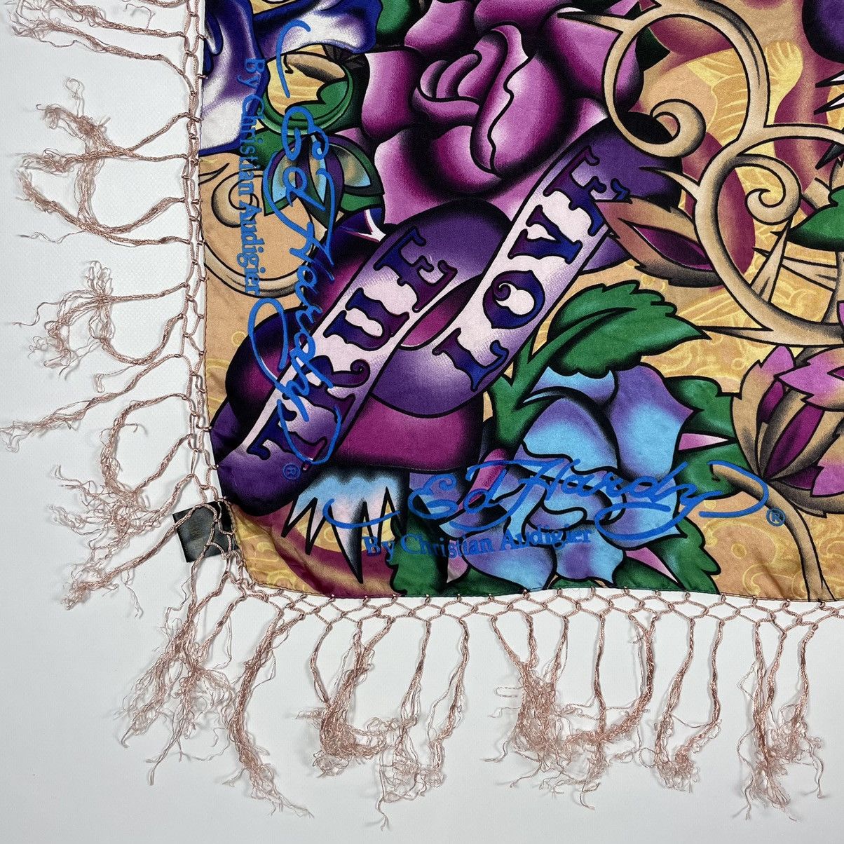 Ed Hardy Ed Hardy Christian Audigier Silk Scarf “Kill love slowly” Size ONE SIZE - 7 Thumbnail