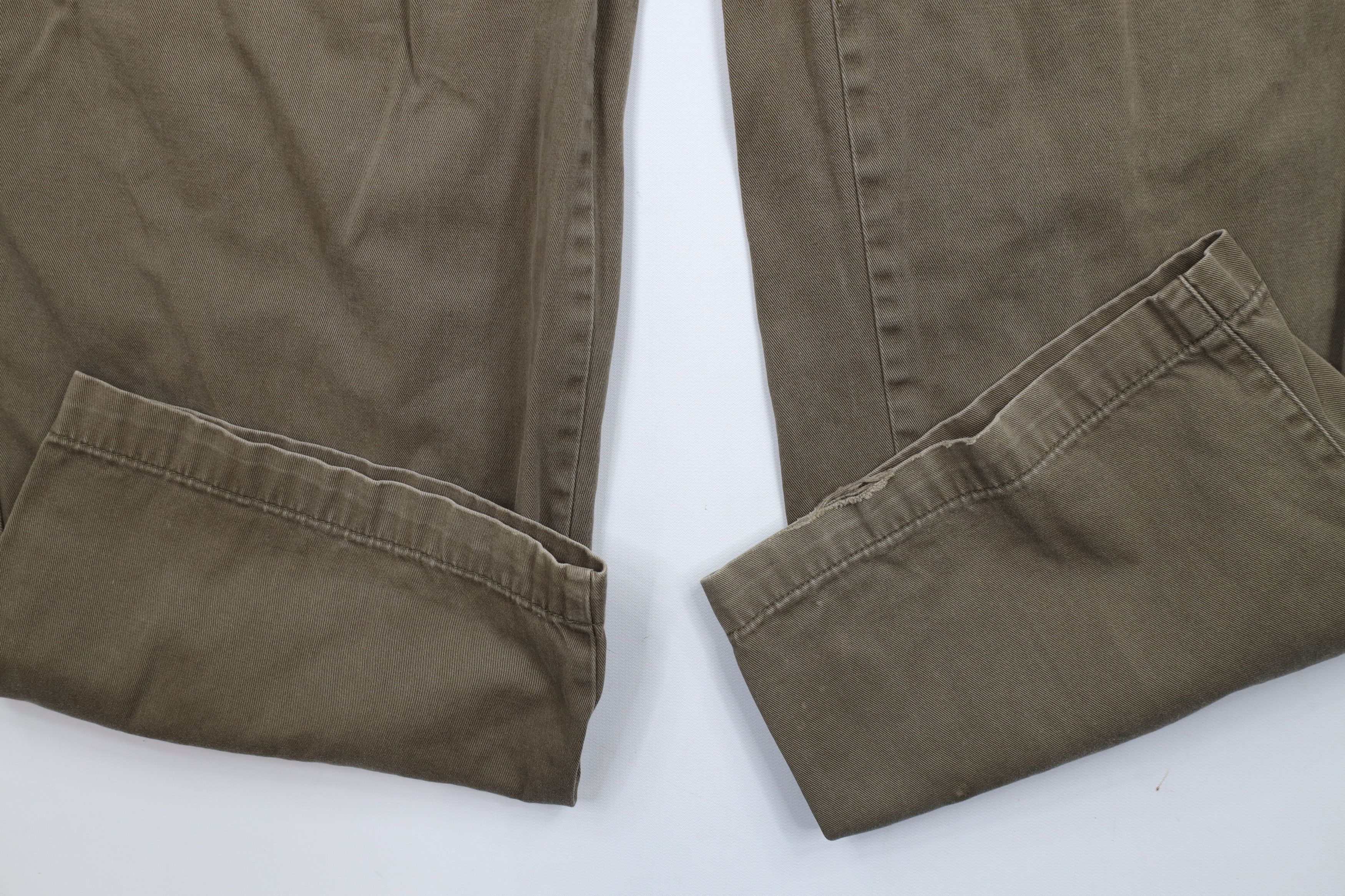 Vintage Vintage 90s Streetwear Wide Leg Cargo Pants Green Cotton Size US 34 / EU 50 - 6 Thumbnail