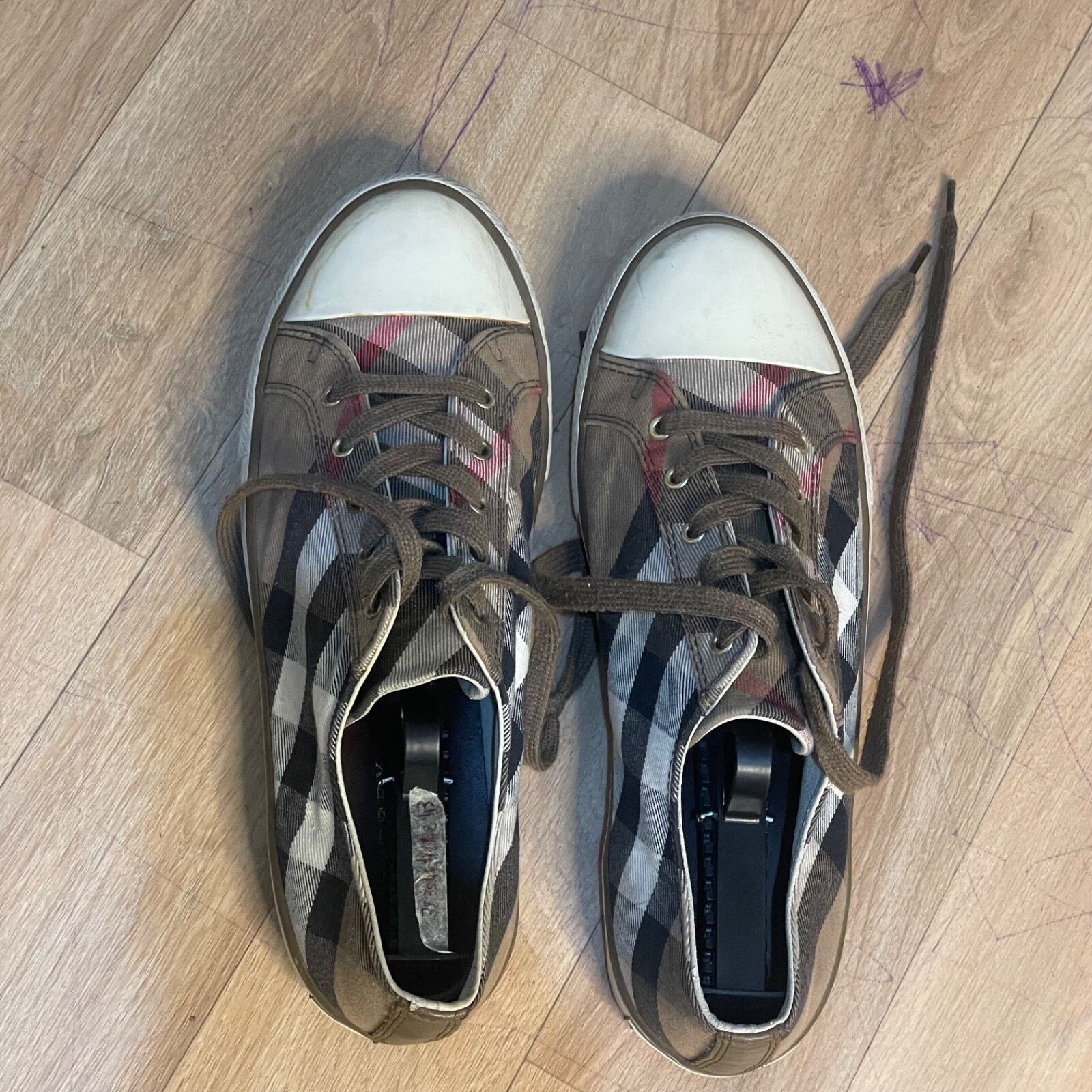 Burberry BURBERRY SHOES SNEAKERS MEN'S Nova check lace up Canvas Size US 11 / EU 44 - 10 Thumbnail