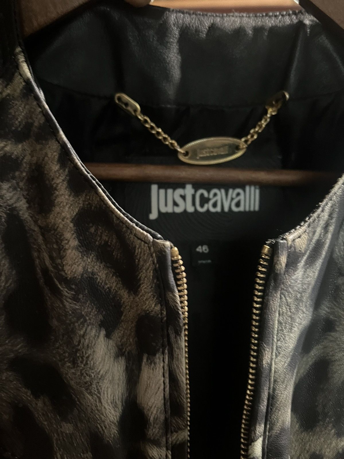 Just Cavalli Just Cavalli Leopard Leather Jacket Size US M / EU 48-50 / 2 - 5 Thumbnail