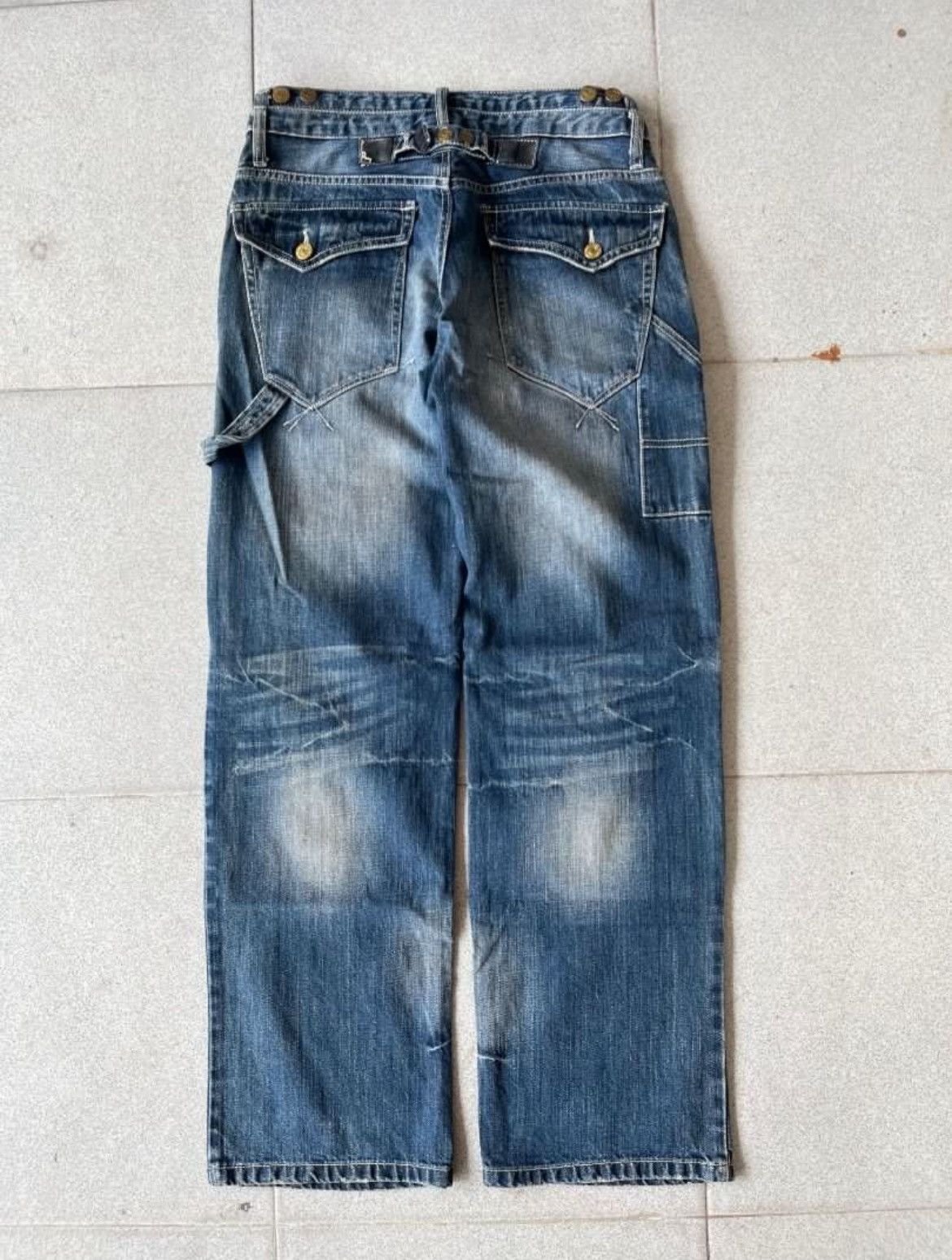 PPFM PPFM Double Waist Carpenter Denim Pants Size US 32 / EU 48 - 4 Thumbnail
