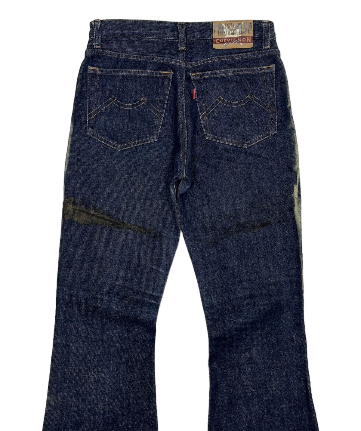 Chevignon VINTAGE CHEVIGNON FLARED BLUE DISTRESSED DENIM BOOTCUT JEANS Size 28" / US 6 / IT 42 - 6 Thumbnail