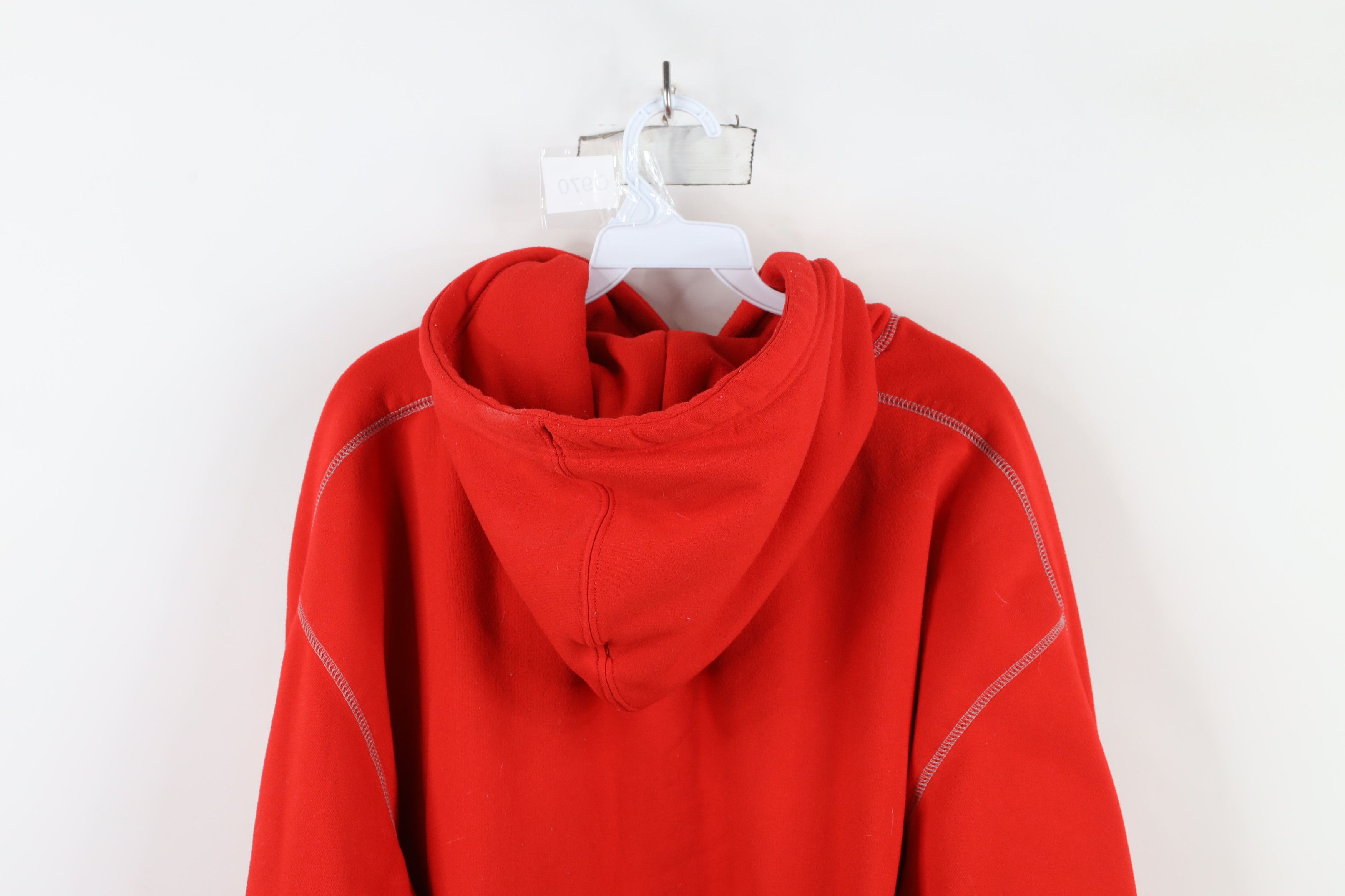 Vintage Vintage 90s Ohio State University Hoodie Sweatshirt Red Size US XL / EU 56 / 4 - 13 Thumbnail