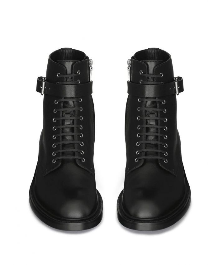 Saint Laurent Paris o1bcso1str0724 Army Boots in Black Size US 12.5 / EU 45-46 - 4 Thumbnail