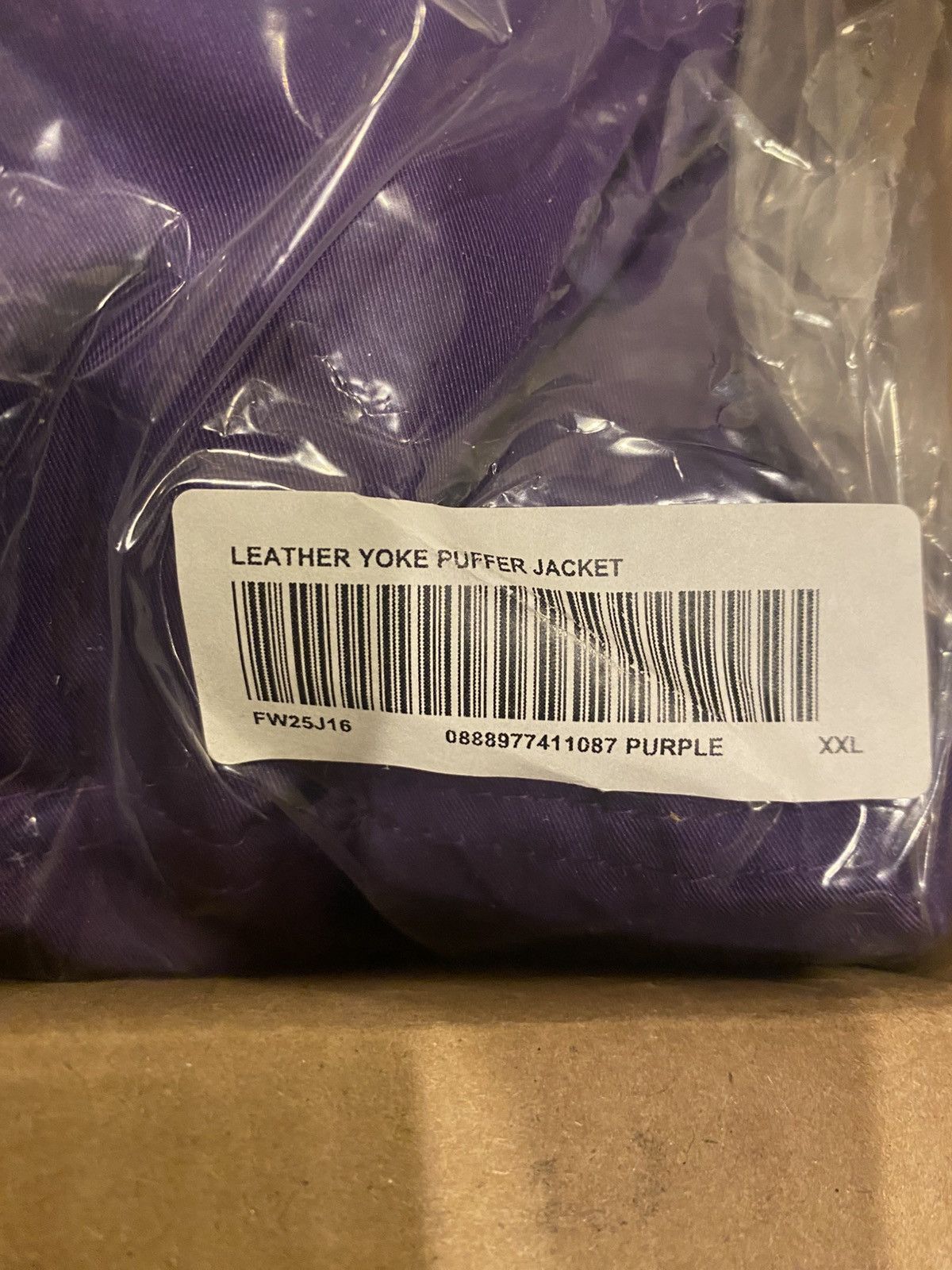 Supreme Supreme Leather Yoke Puffer Jacket “Purple” XXL FW25 Size US XXL / EU 58 / 5 - 7 Thumbnail