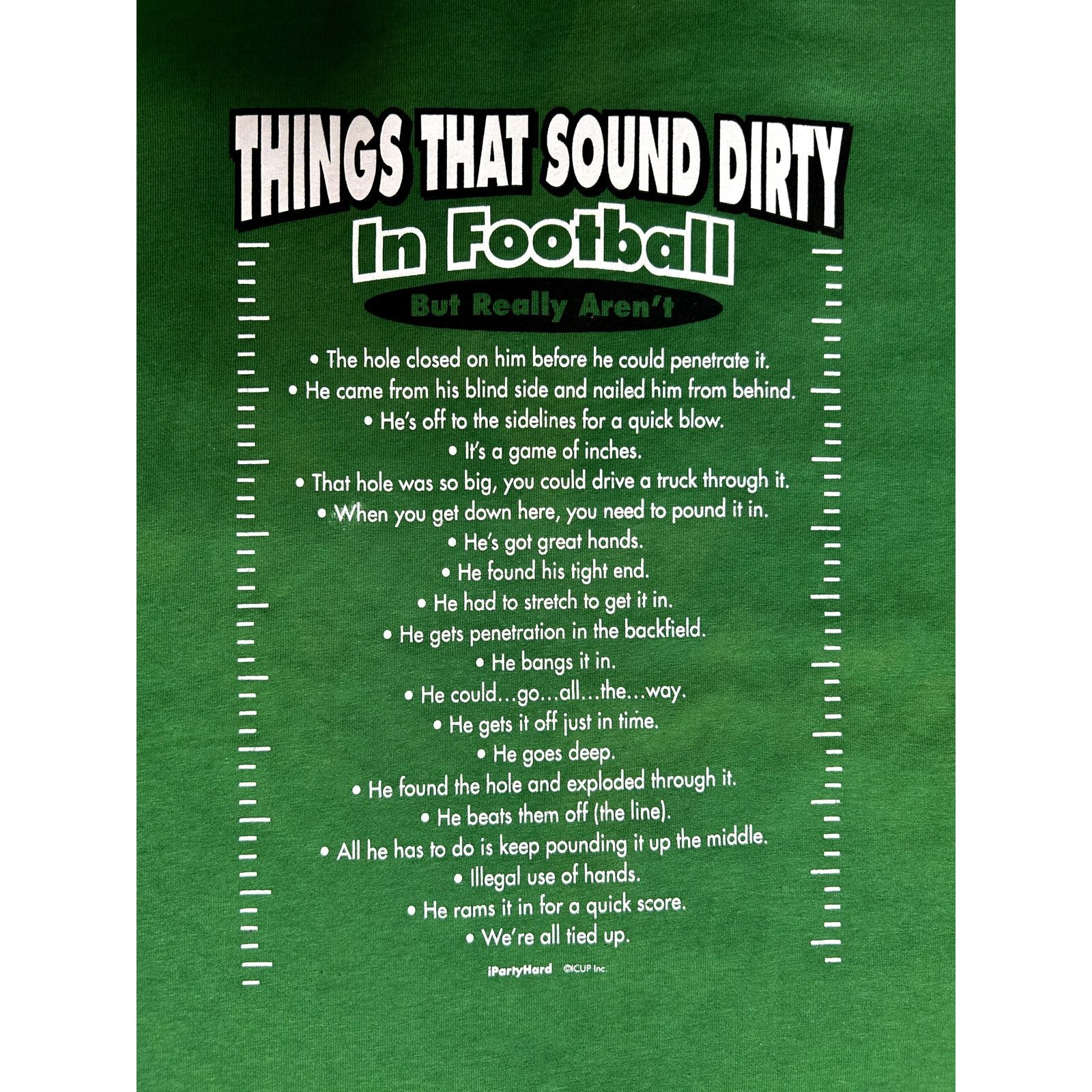Delta × NFL × Vintage Vintage NFL Things That Sound Dirty in Football Funny Shirt Size US XXL / EU 58 / 5 - 3 Thumbnail