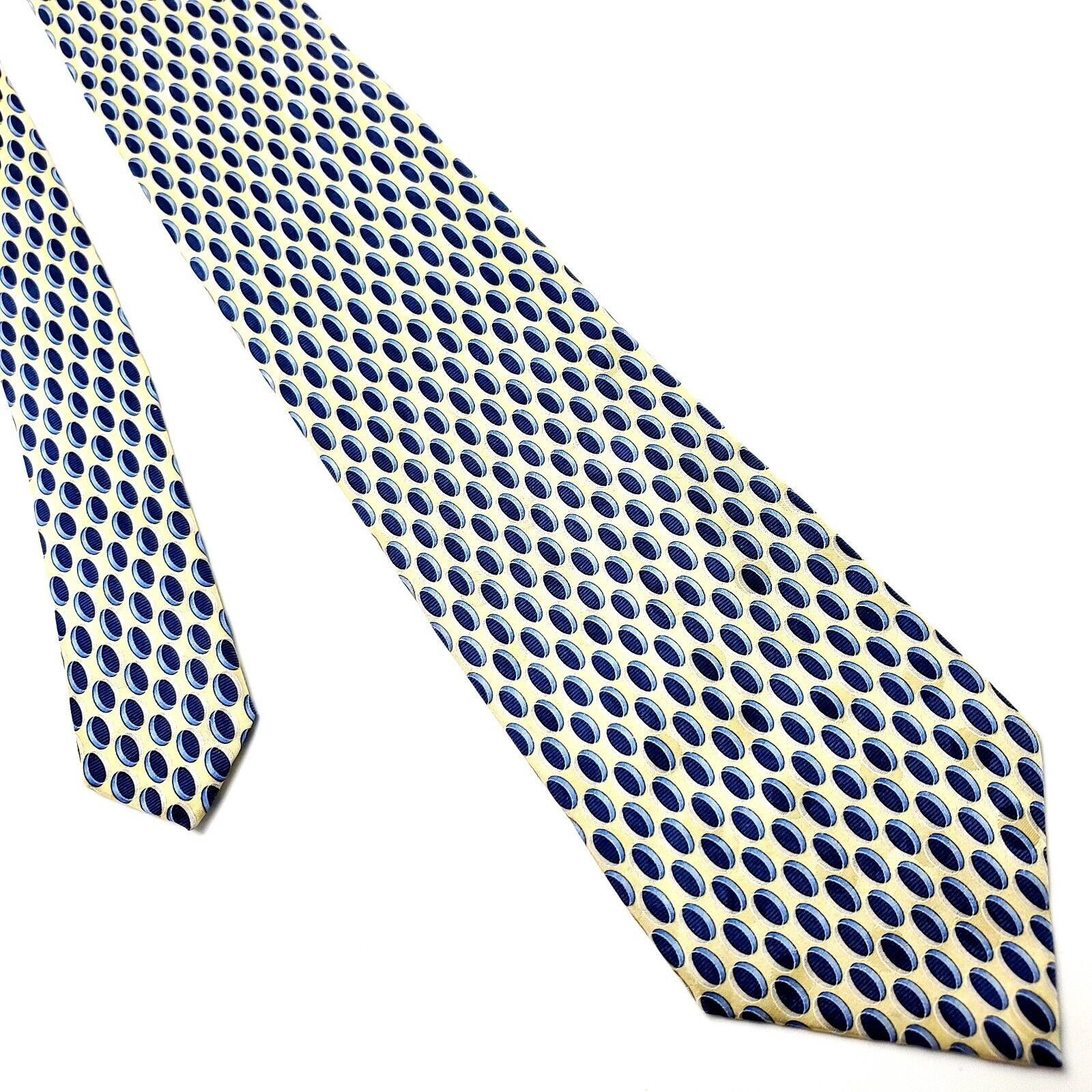 Stafford Stafford Essentials Yellow Silk Tie Woven Geometric Size ONE SIZE - 1 Thumbnail