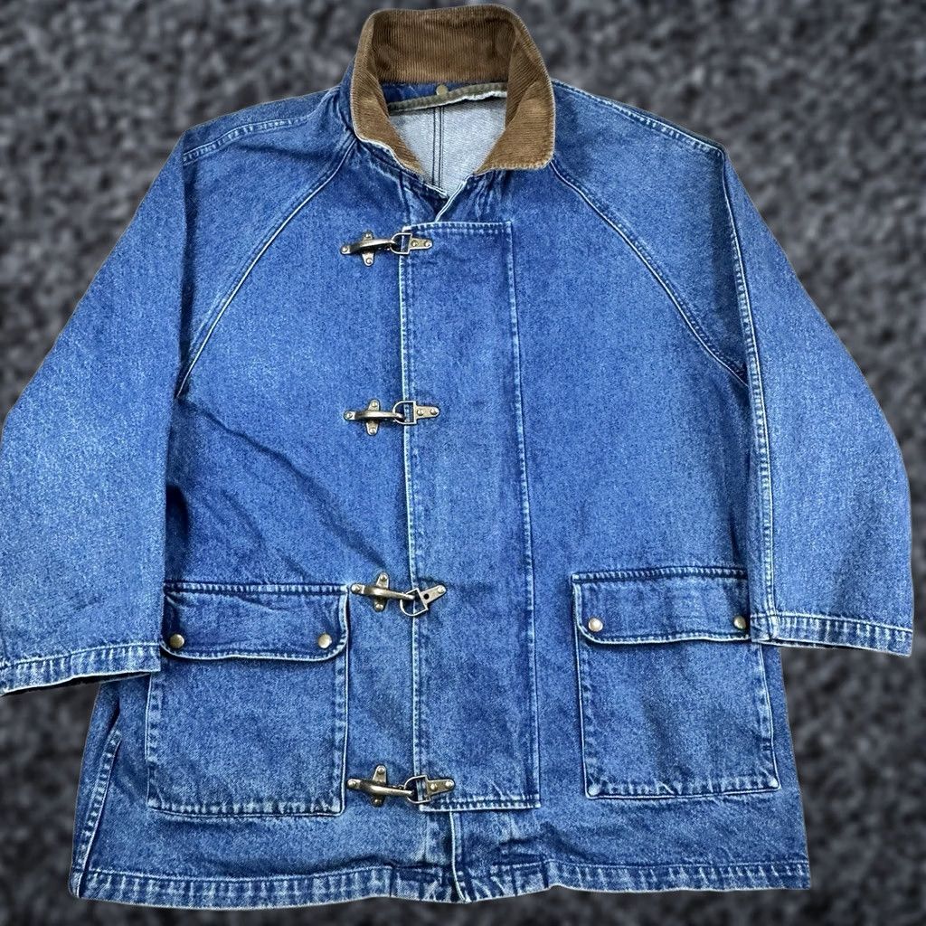 Gap VINTAGE Gap Denim Jacket Oversized Fit Blue 90s Jacket Mens L Blue Denim Jacket with Snap Closure Outer Shell Only Size US L / EU 52-54 / 3 - 1 Thumbnail
