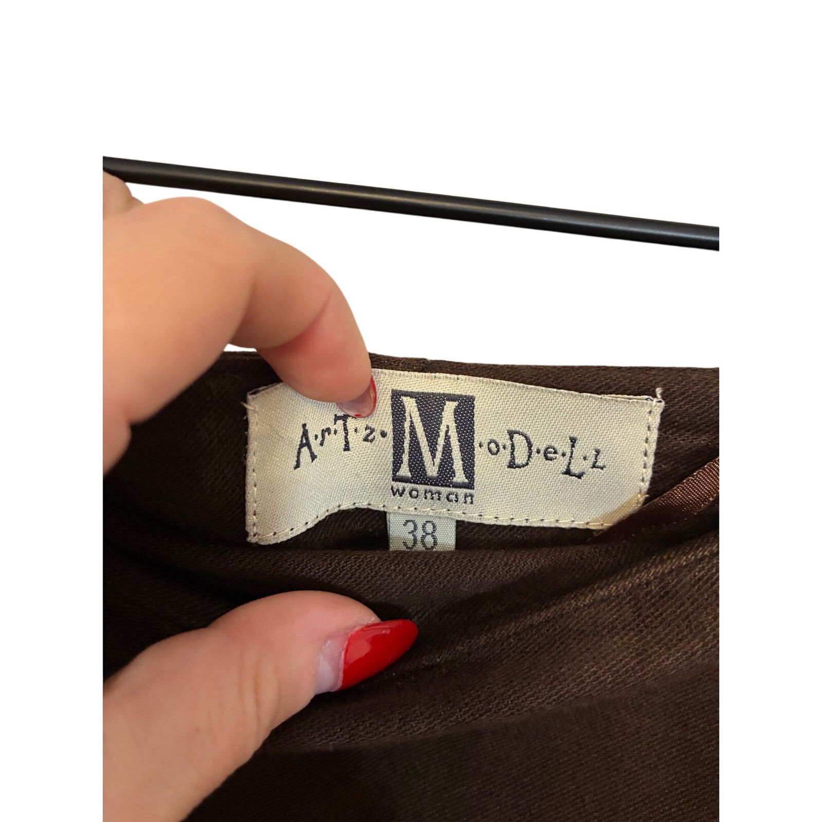 Other Artz Model SZ 38 Chocolate Espresso Brown Modern Pleated Size 28" / US 6 / IT 42 - 2 Thumbnail