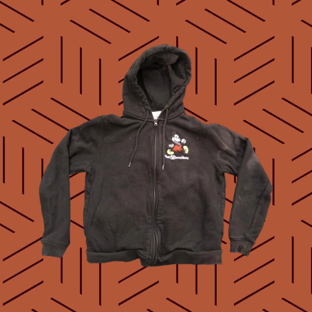 Disney Walt Disney Hoodie Adult Medium Black Sweatshirt Cartoon Mickey Mouse Mens Size M / US 6-8 / IT 42-44 - 1 Thumbnail
