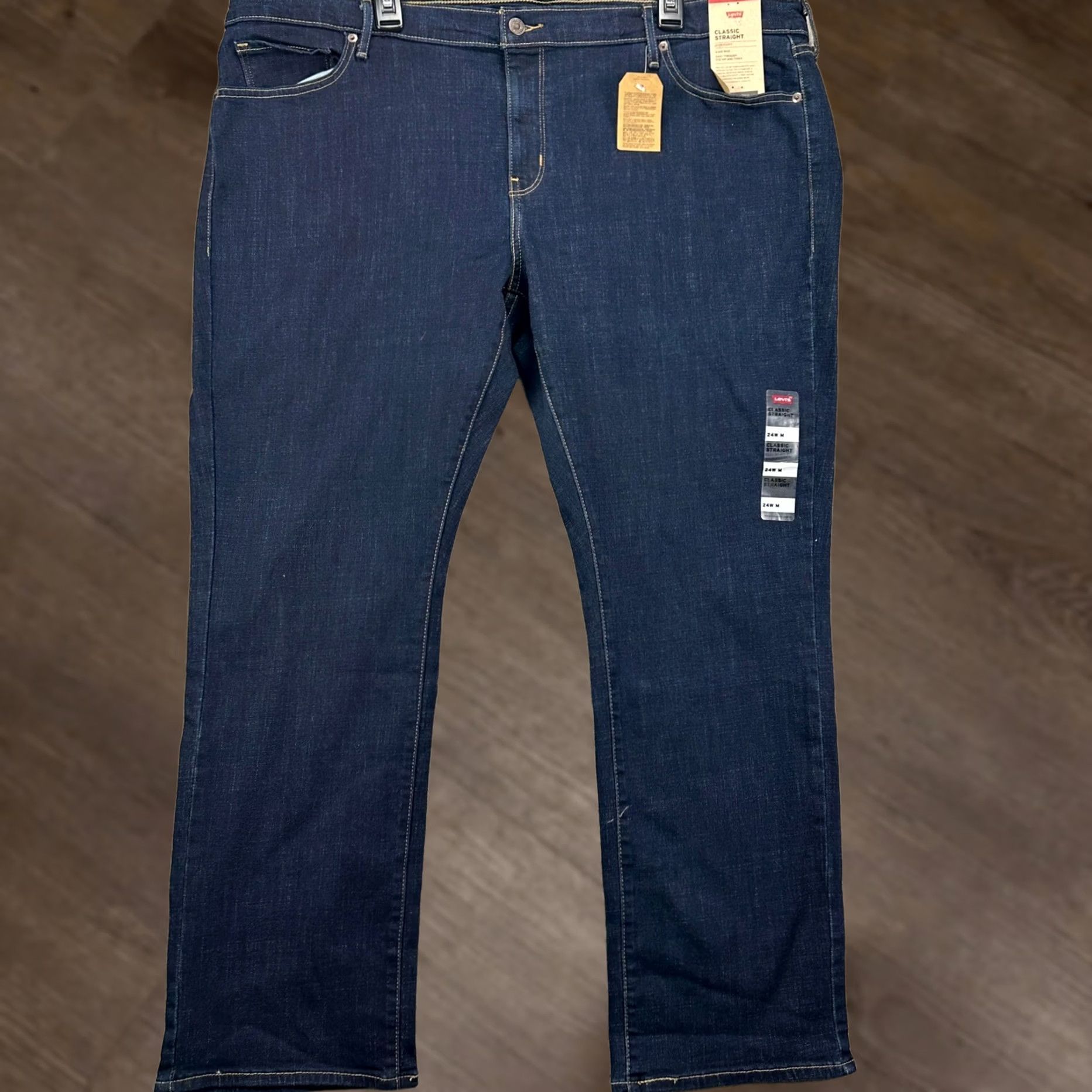 Levi's Levis Jeans Blue Mid Rise 5 Pockets Classic Straight Womens Denim NEW Size 42" / US 20 - 1 Thumbnail