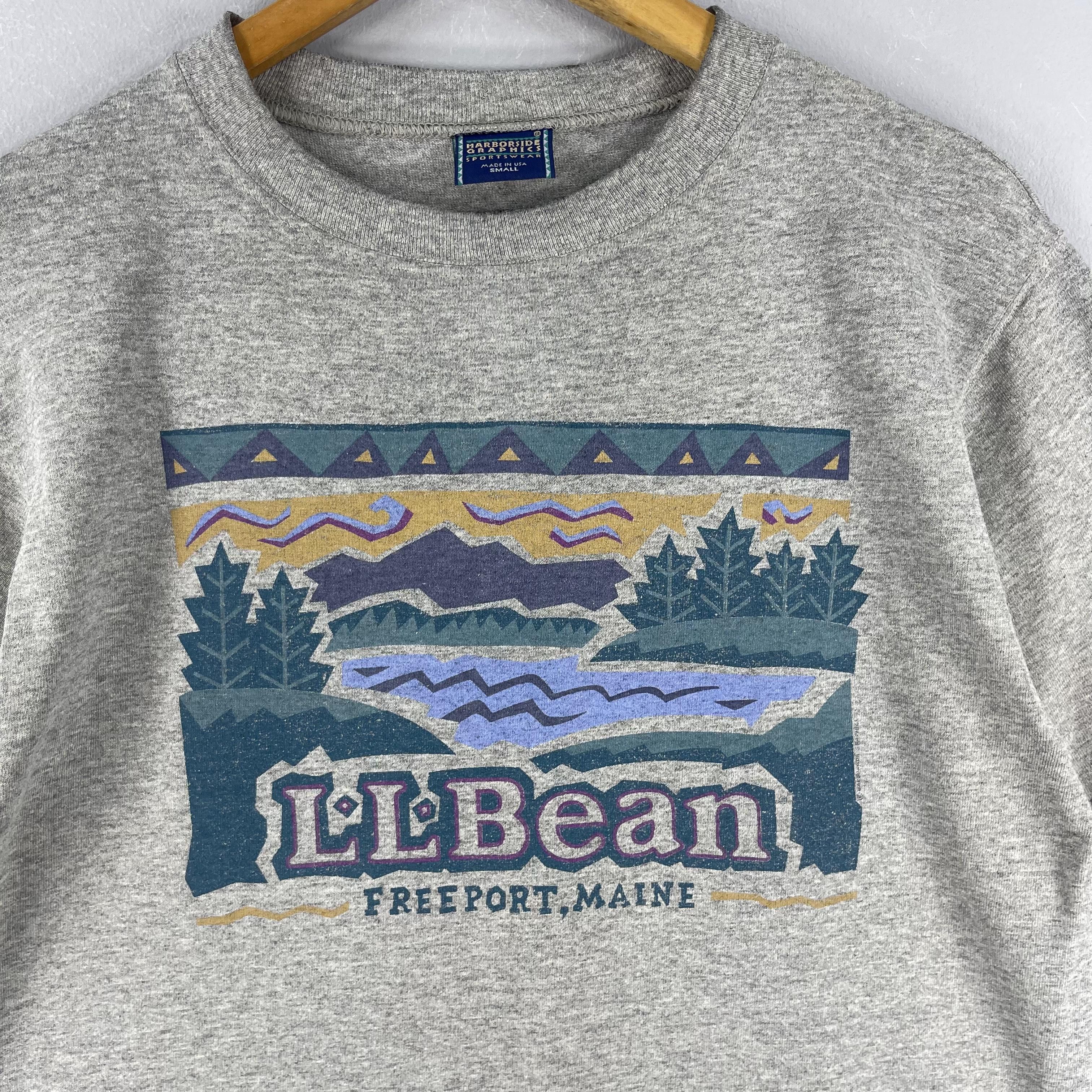 L.L. Bean Vintage 90s LL BEAN Outdoor Spell Out Big Print Tshirt Size US S / EU 44-46 / 1 - 2 Thumbnail