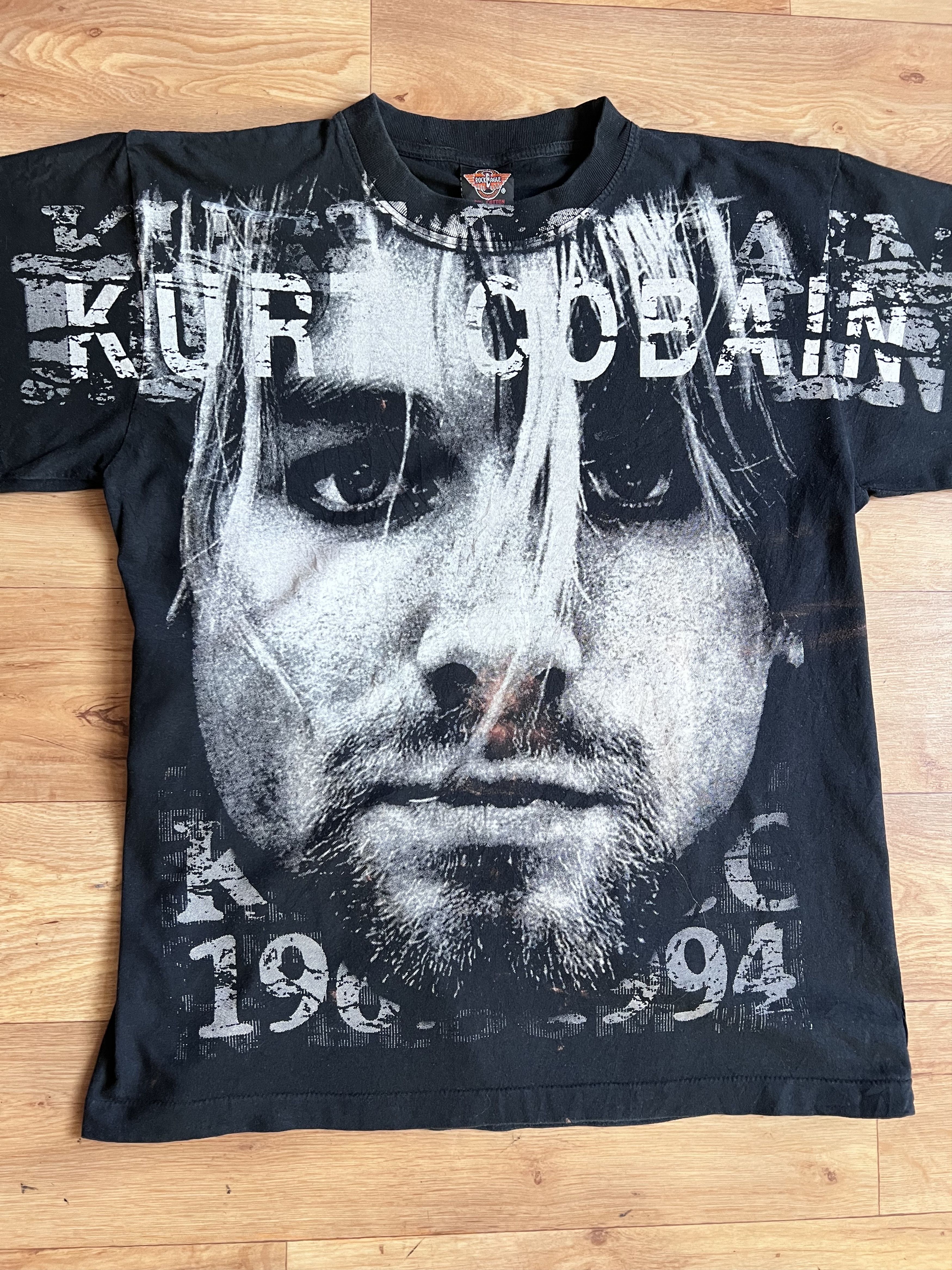 Nirvana 1994 RIP Kurt Cobain All Over Print Double Sided T Shirt L Size US L / EU 52-54 / 3 - 1 Thumbnail