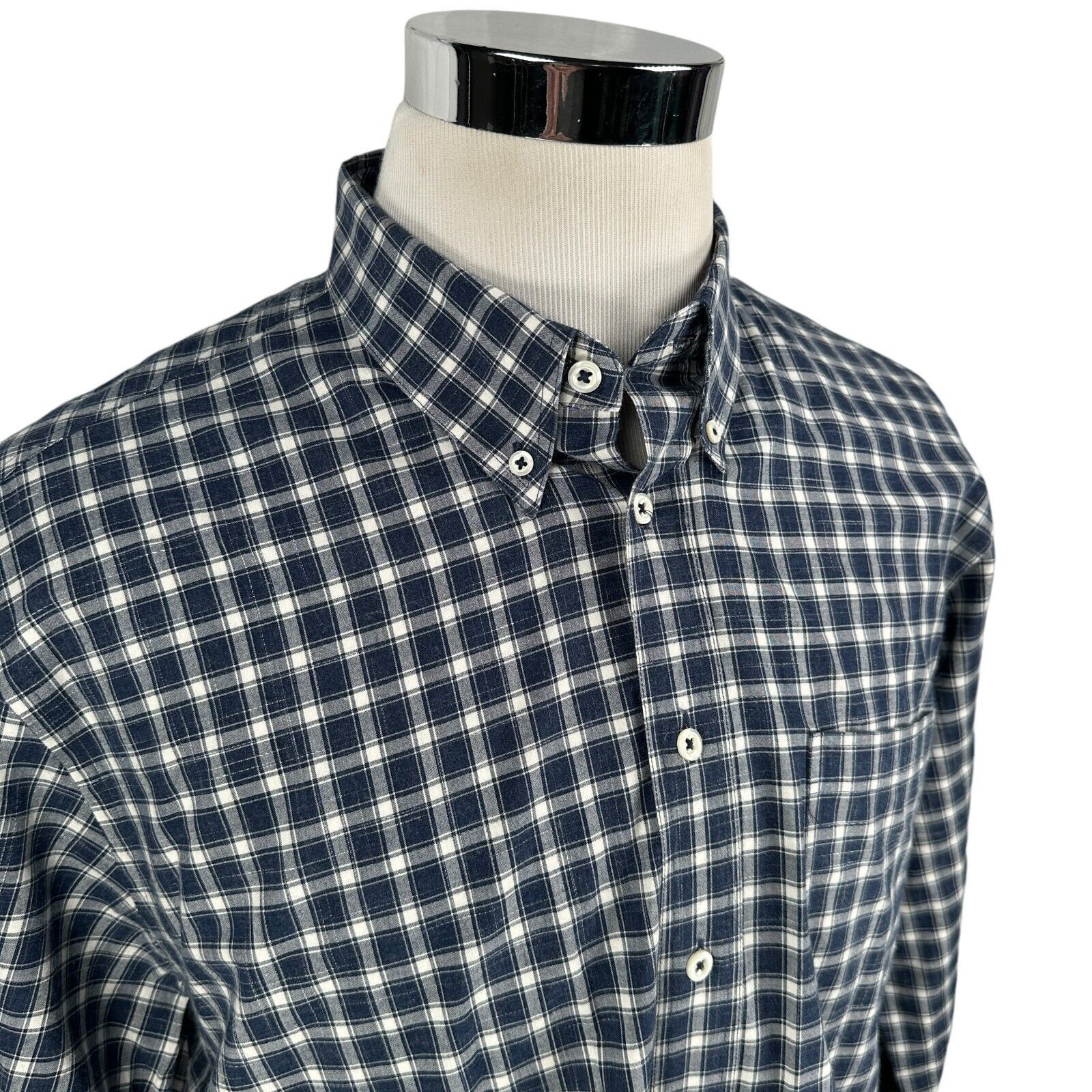 Billy Reid Billy Reid Shirt Men XL Plaid Cotton Long Sleeve Button Down Size US XL / EU 56 / 4 - 2 Thumbnail